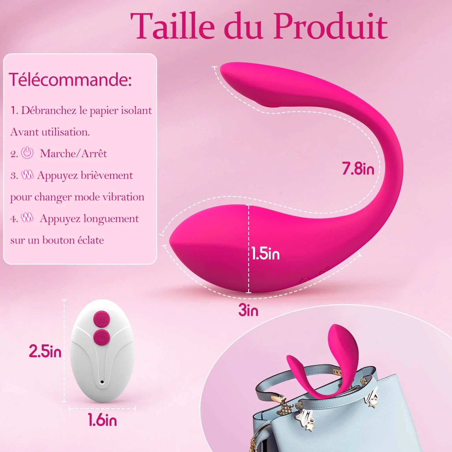 Vibratoreper Donna Wireless Uovo Vibrante Telecomandato Sex toys, App Ovetto Vibrante Donna Vibratori Portatili Stimolatore Clitoride Femminile Bullet G Spot Toys Sessuali per Mutandine Vibranti