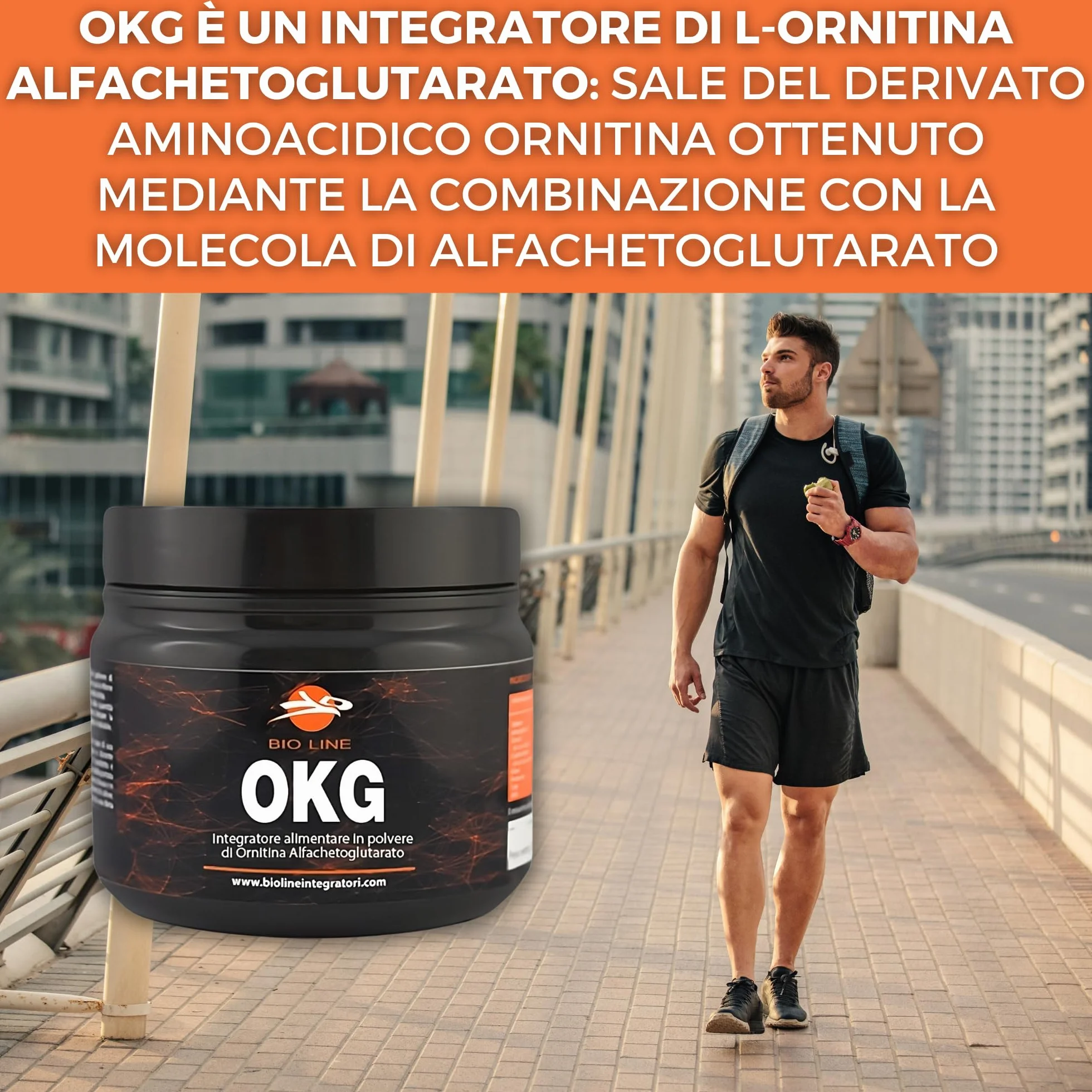 OKG POLVERE Integratore alimentare di Ornitina alfa-chetoglutarato 150 grammi