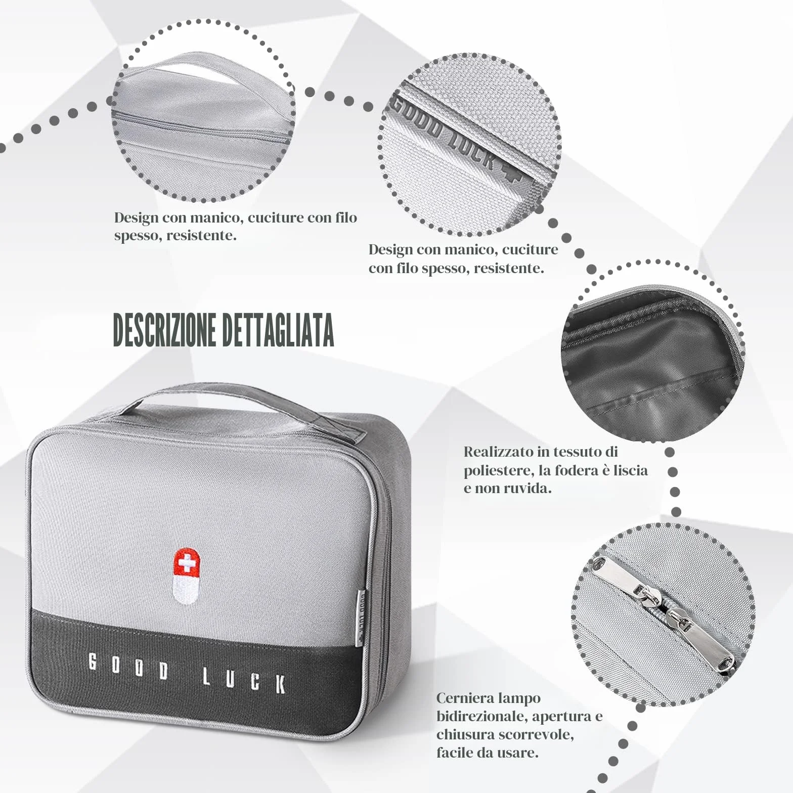 JOYBOY Kit di Pronto Soccorso Borsa Impermeabile Alta Capacità Porta Medicine da Viaggio