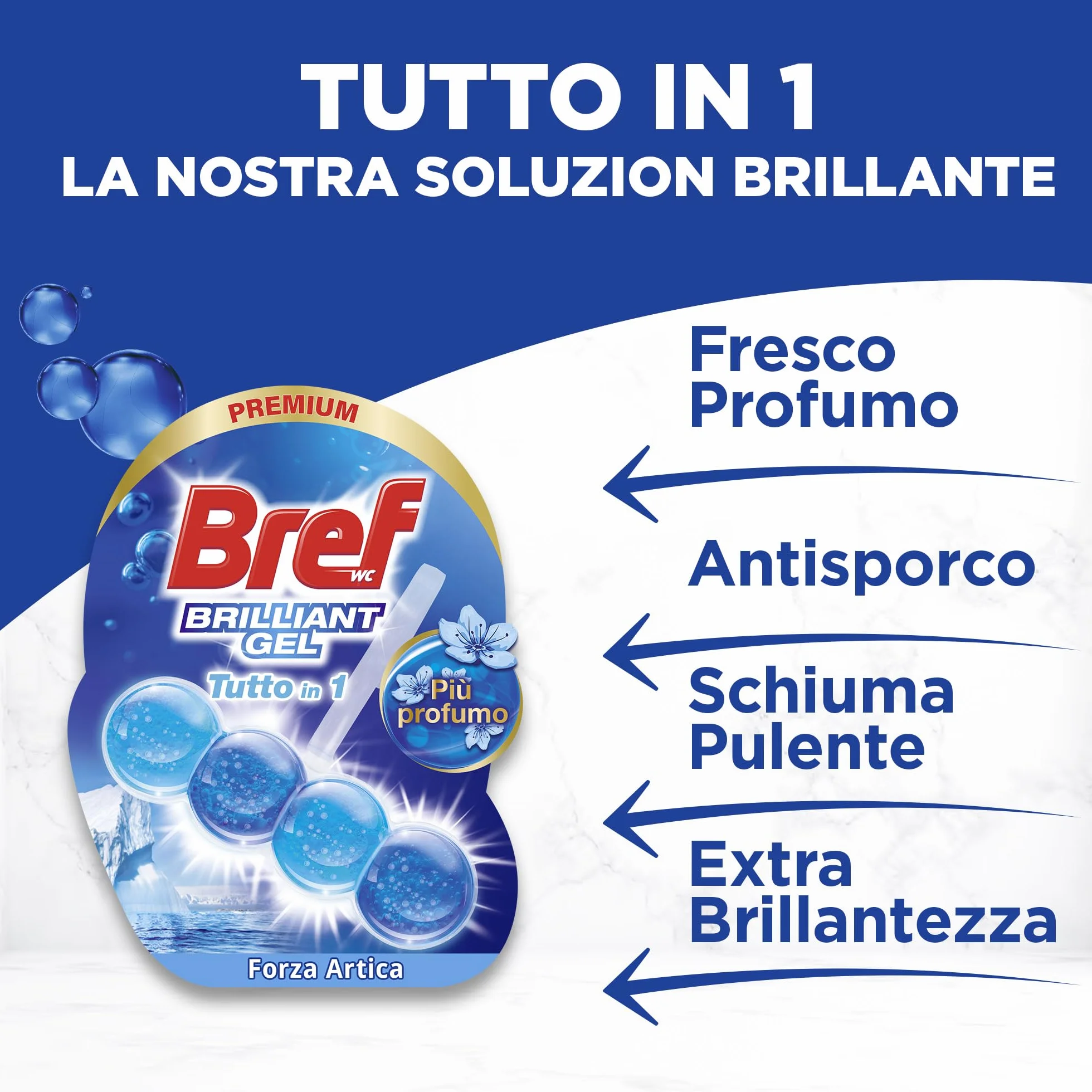 Bref Brilliant WC Forza Artica, 11 pezzi