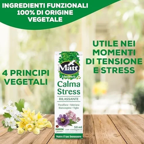 Integratore Alimentare Rilassante con Passiflora, Valeriana, Biancospino e Tiglio, 50 ml