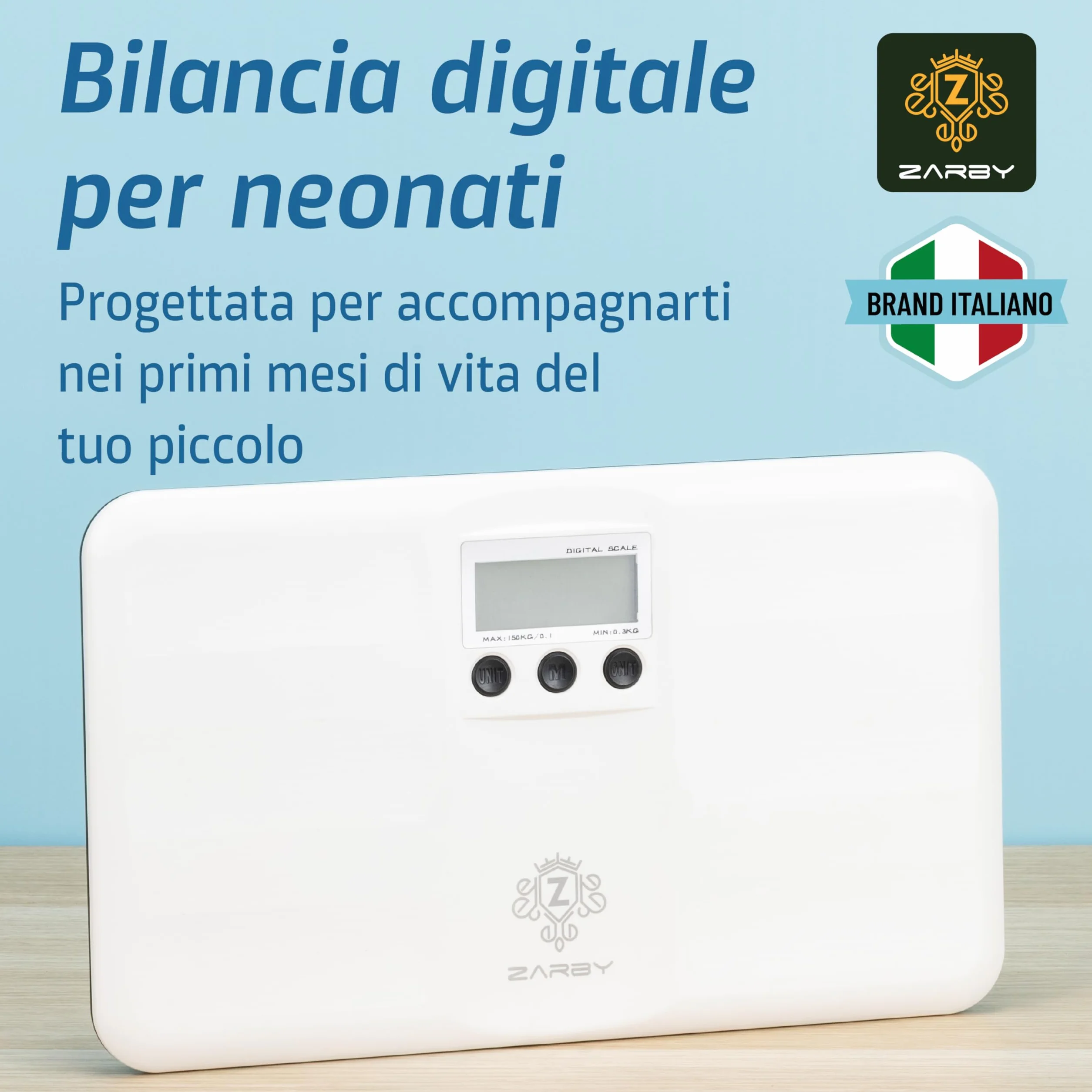 Bilancia Neonato Professionale con Display Retroilluminato e Funzioni Intelligenti