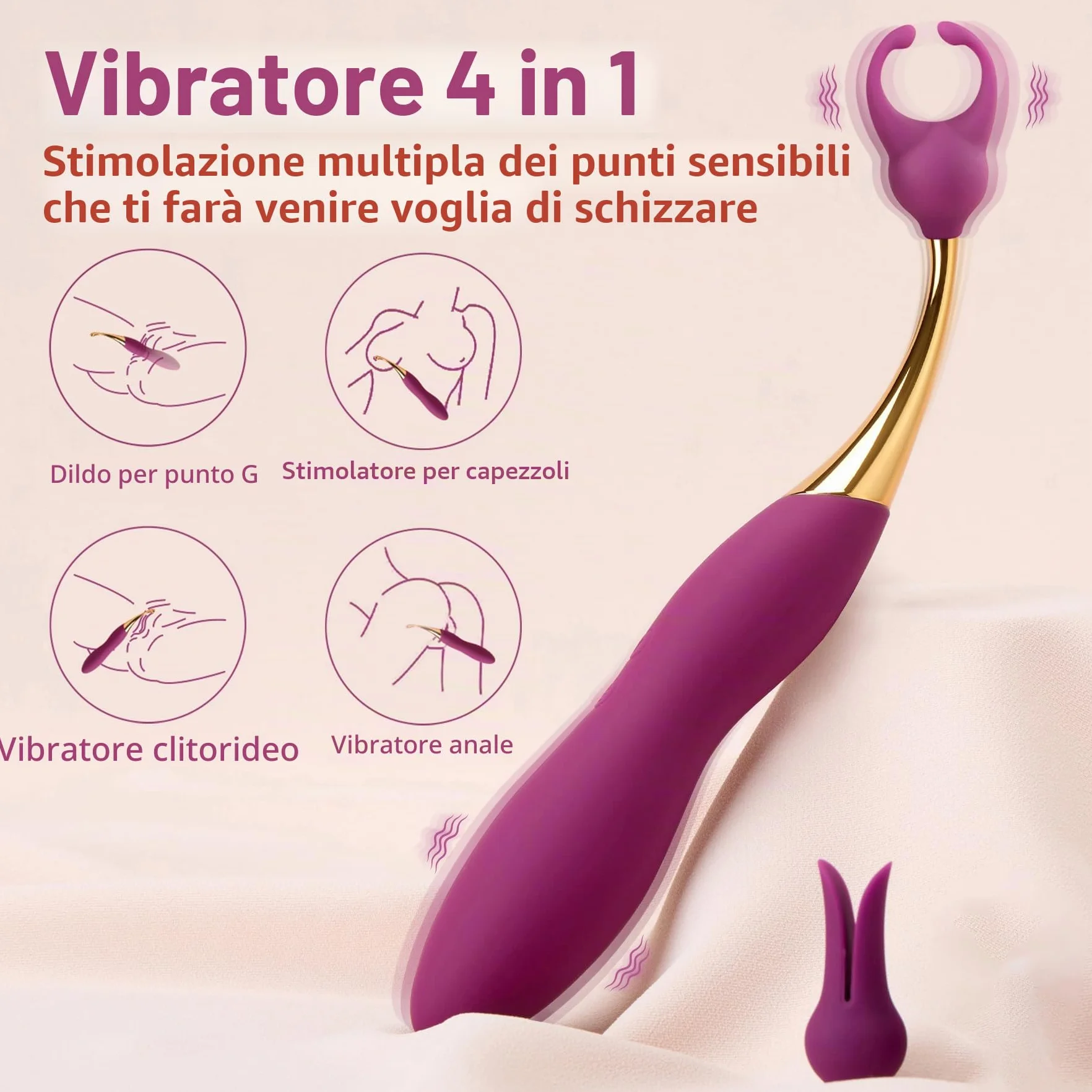 SVAKOM Vibratore ad alta frequenza per donne, dildo vibratore, giocattolo sessuale per donne coppie, 10 modalità di vibrazione e 2 teste vibratore, set di vibratori per donne stimolatore clitoride