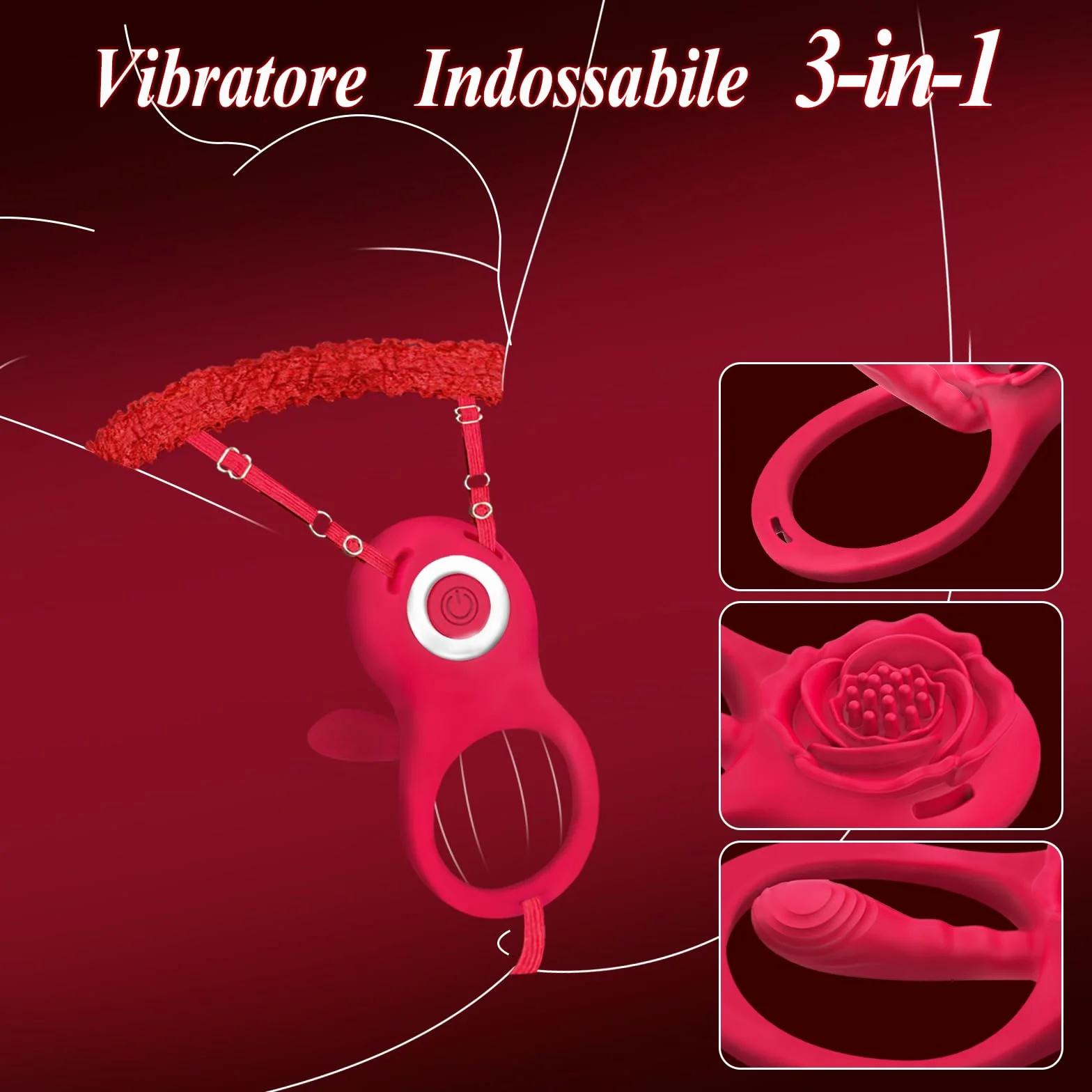 Vibratoreper Donna Professionale Clotoride con App 9 Modalità Vibratore Telecomando Wireless Sexytoysys Donna Coppia Sex Toys Stimolatore per Clitoride Punto G Squirting Vibratoriper Donne (Red)