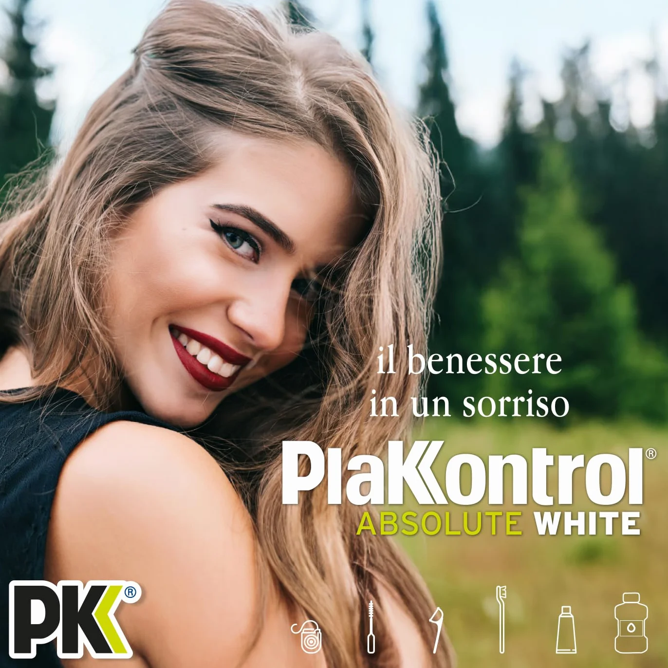 Plakkontrol® Absolute White Instant Floss Carbon Expanding, archetti interdentali ad azione sbiancante con microparticelle di carboni attivi vegetali - 30 pz – peso confezione: ℮ 30 g