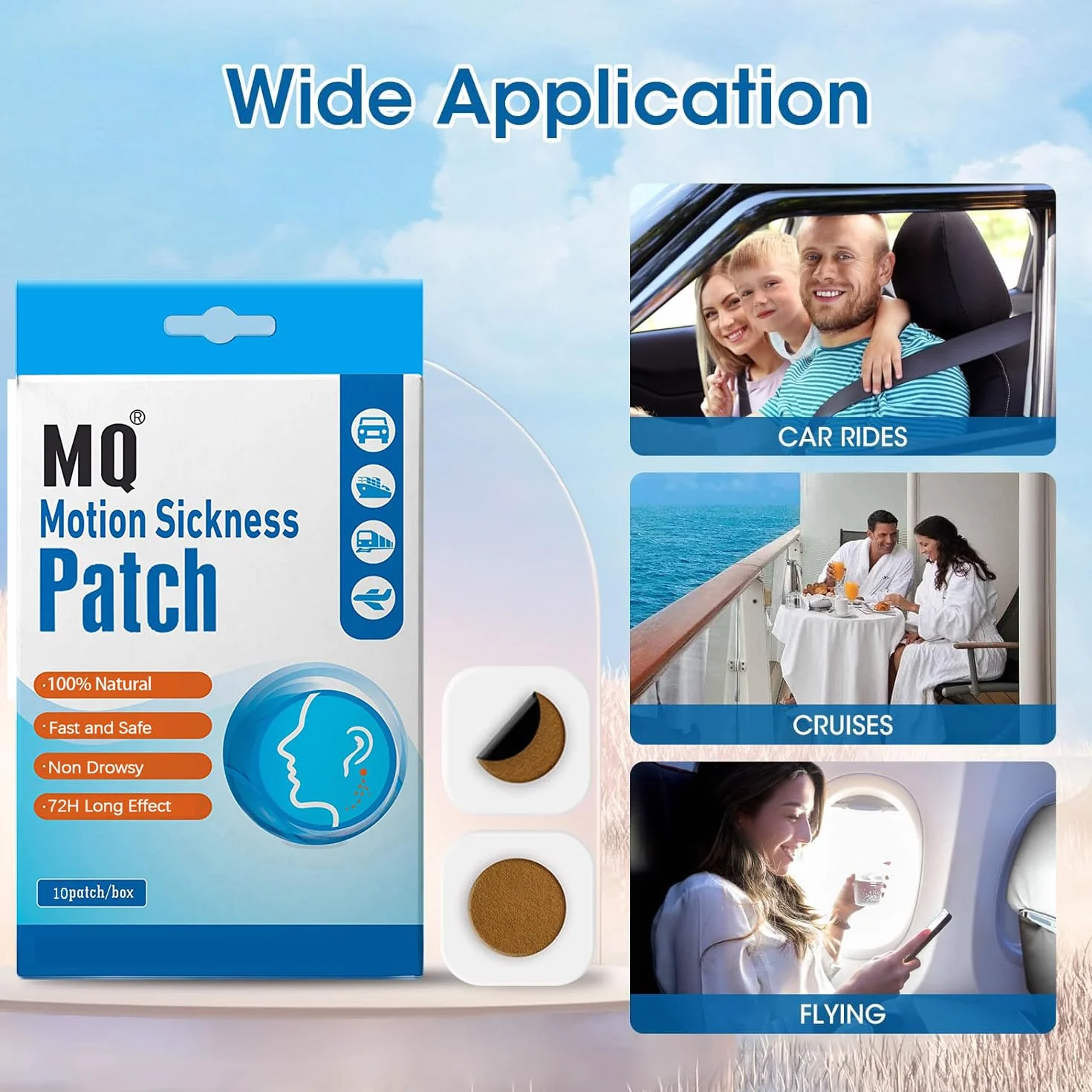 Motion Sickness Patch 10 Count