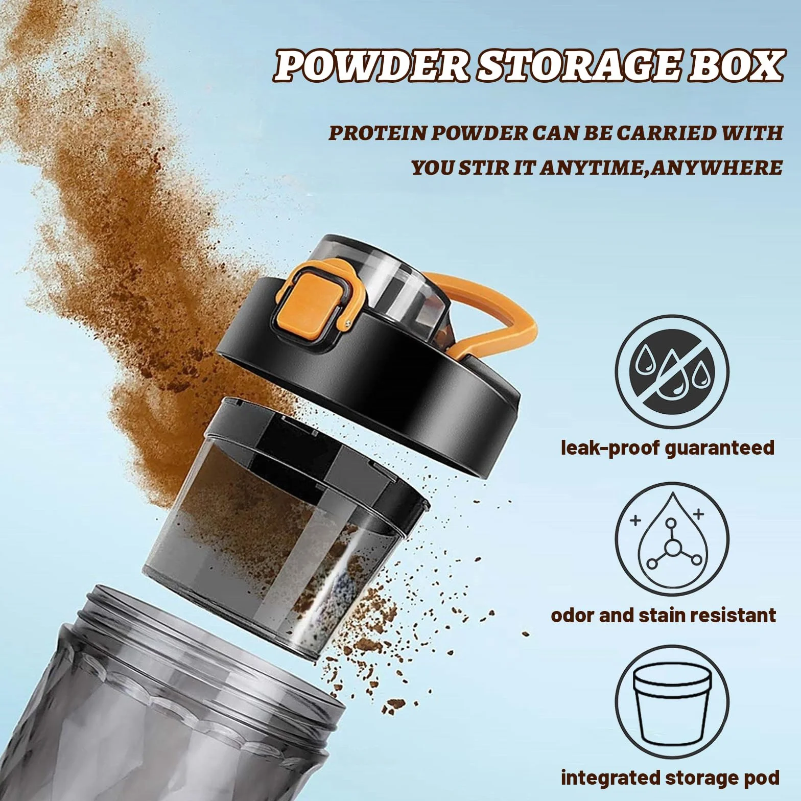 flintronic Bottiglia per Shaker per Proteine, 650 ml Shaker per Proteine Elettrico, Tazze Shaker Ricaricabili USB, Protein Shaker Bottle con Vano Portaoggetti, Senza BPA, per Frullati Proteici