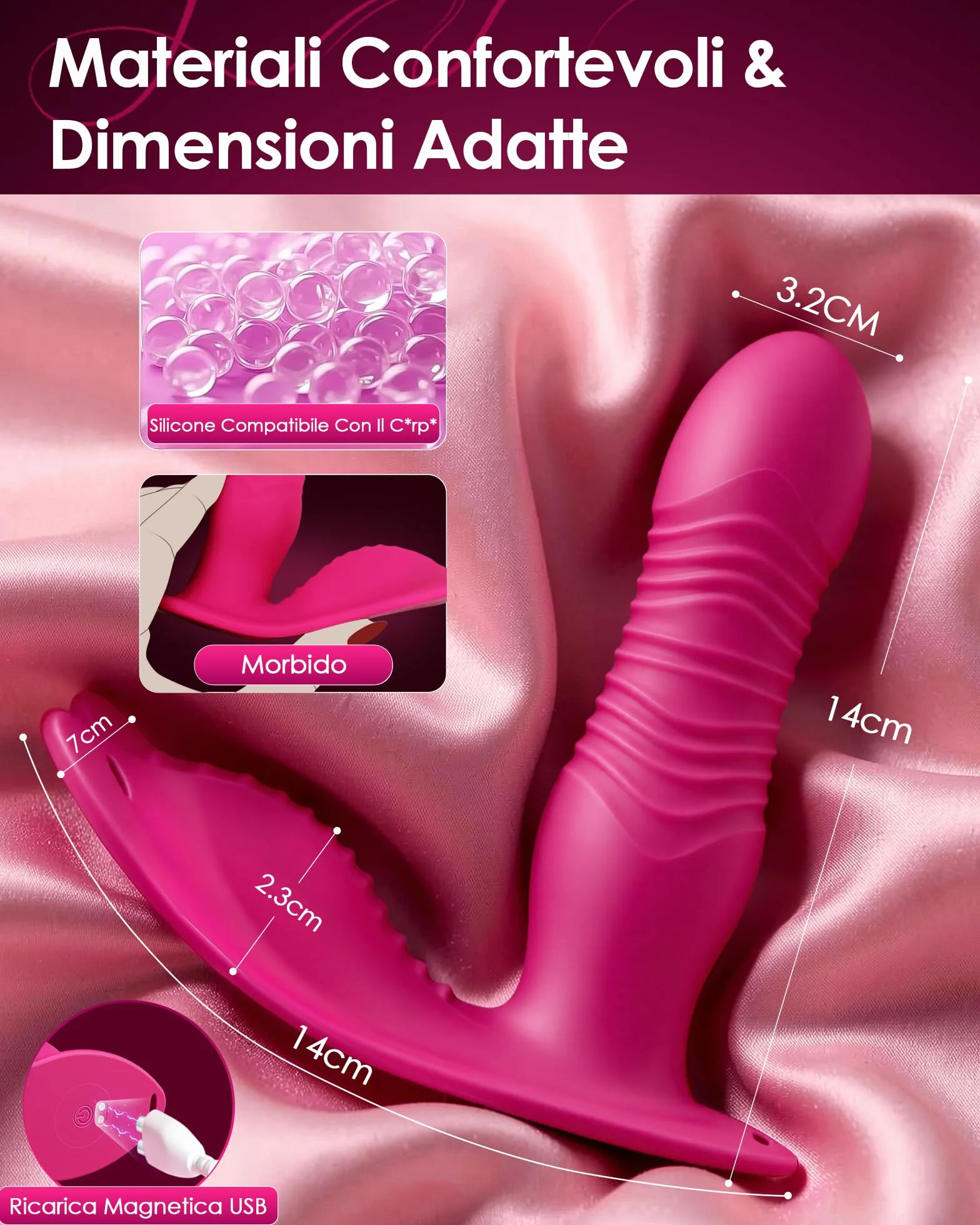 Vibratore A Mani Libere Da Cavalcata Sex Toys Donna Punto G Squirting 10x10 Spinta Vibrazione Modalità Giochi Erotiic Indossabile Palline Anali