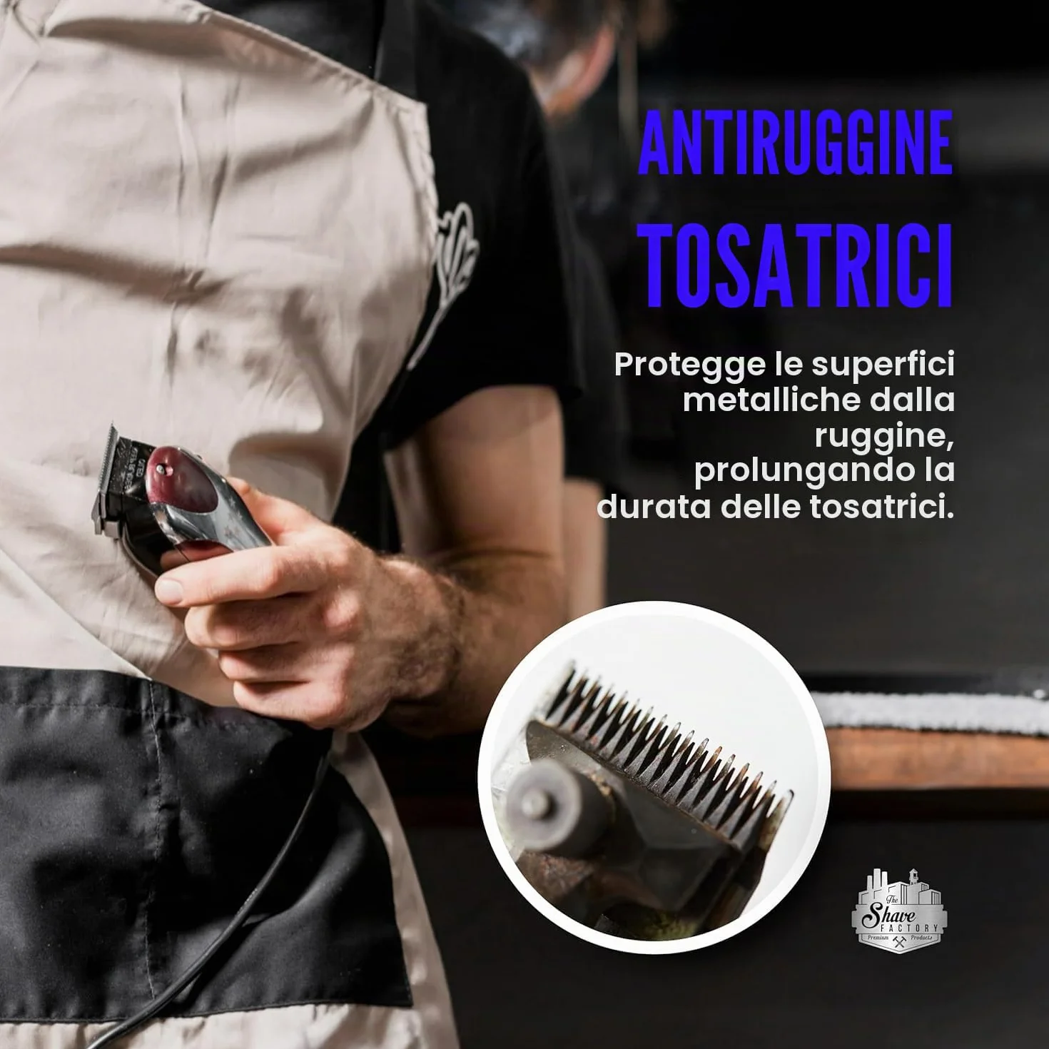 THE SHAVE FACTORY Clippercare Spray 6 in 1 500 ml Spray di manutenzione per tosaerba