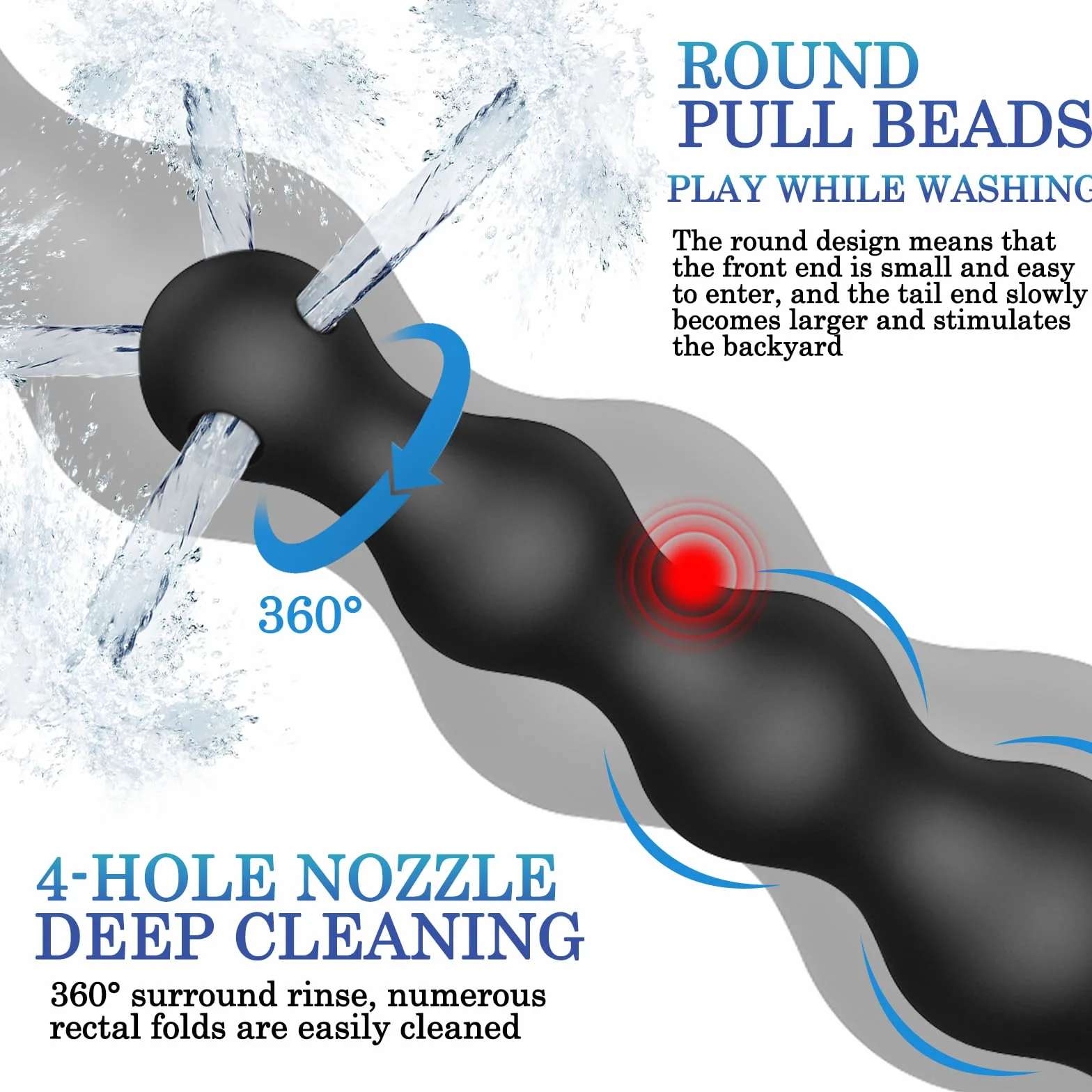 BDSMJOY tubo flessibile per doccia con Plug anale cavo trasparente, Doccia Clistere in Silicone, clistere per Anale Vaginale Colonic, Plug Anale Sex toys Donne Uomo