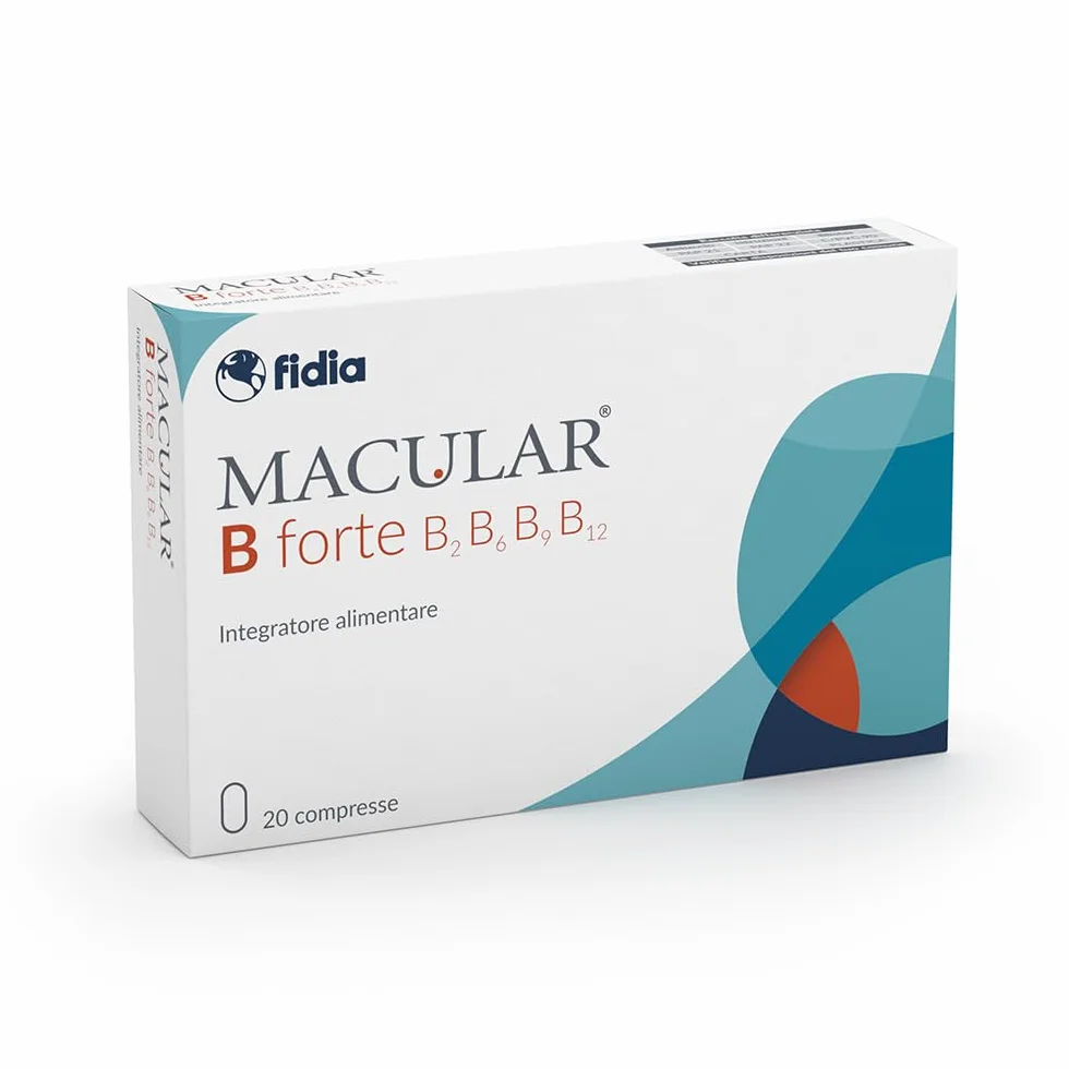 Fidia Farmaceutici MACULAR B Forte 20 Compresse Integratore Alimentare con Vitamine B e Zinco