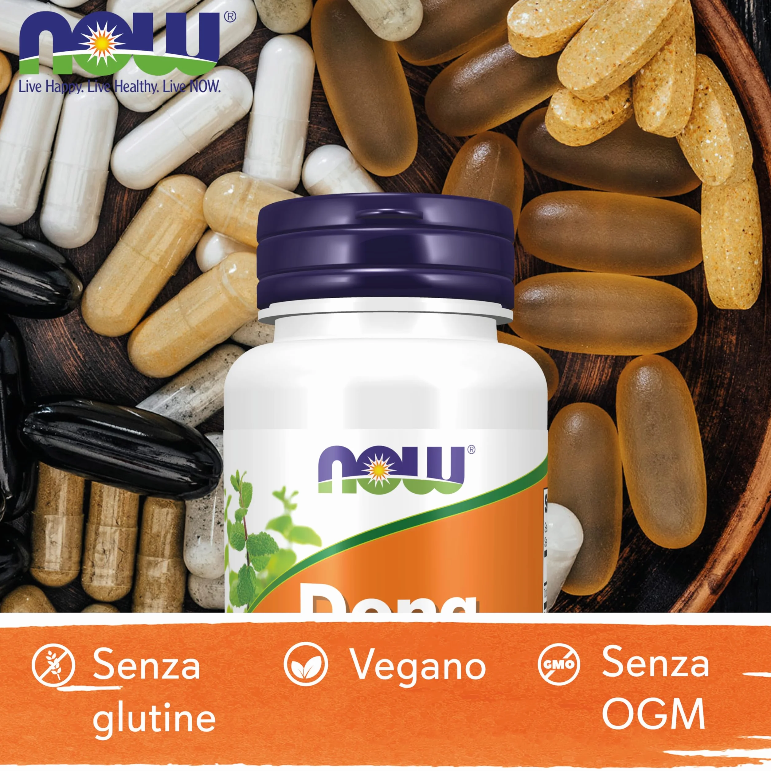 Now Foods Dong Quai 520 mg 100 Vegane Kapseln, Laborgetestet, Glutenfrei, Sojafrei, Vegetarisch