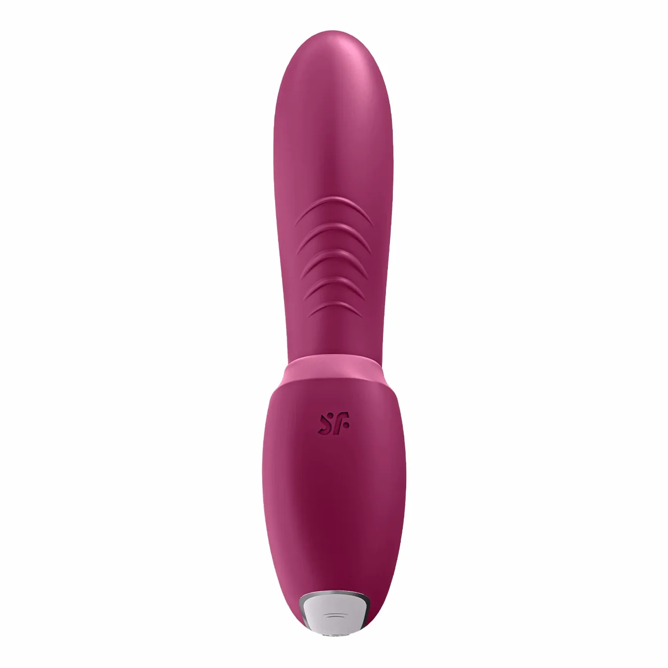 Satisfyer, vibratore a onde di pressione, Rabbit, Sunray Connect App', 15 cm, con app,impermeabile, ricaricabile, silicone delicato sulla pelle, colore:bacca