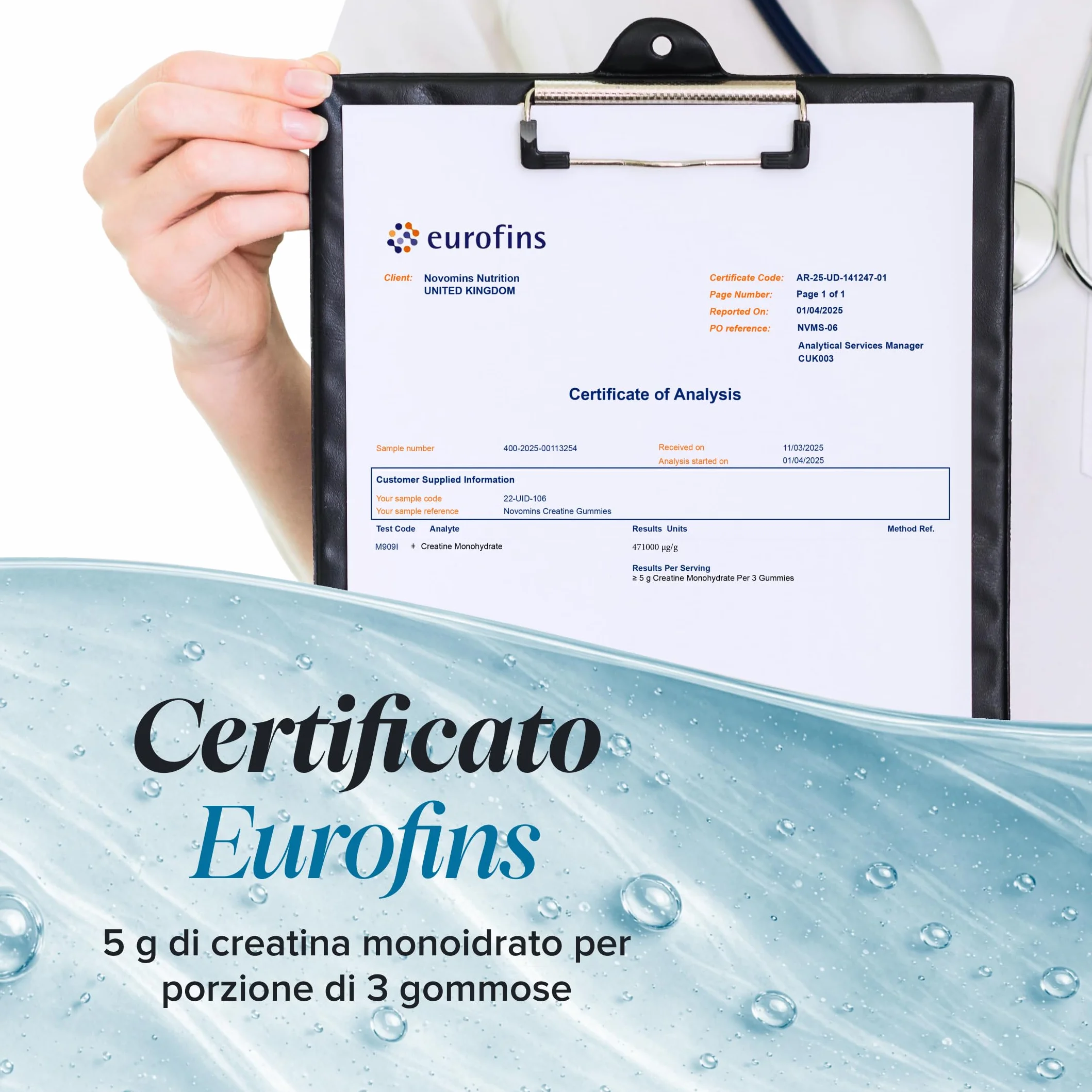 Creatina Monoidrata Gommose – 5000 mg per Porzione ad Alta Forza – Aumenta le Prestazioni Fisiche – Alternativa a Polvere, Compresse e Capsule – Vegana, Gusto Fragola – 90 Gommose – Novomins