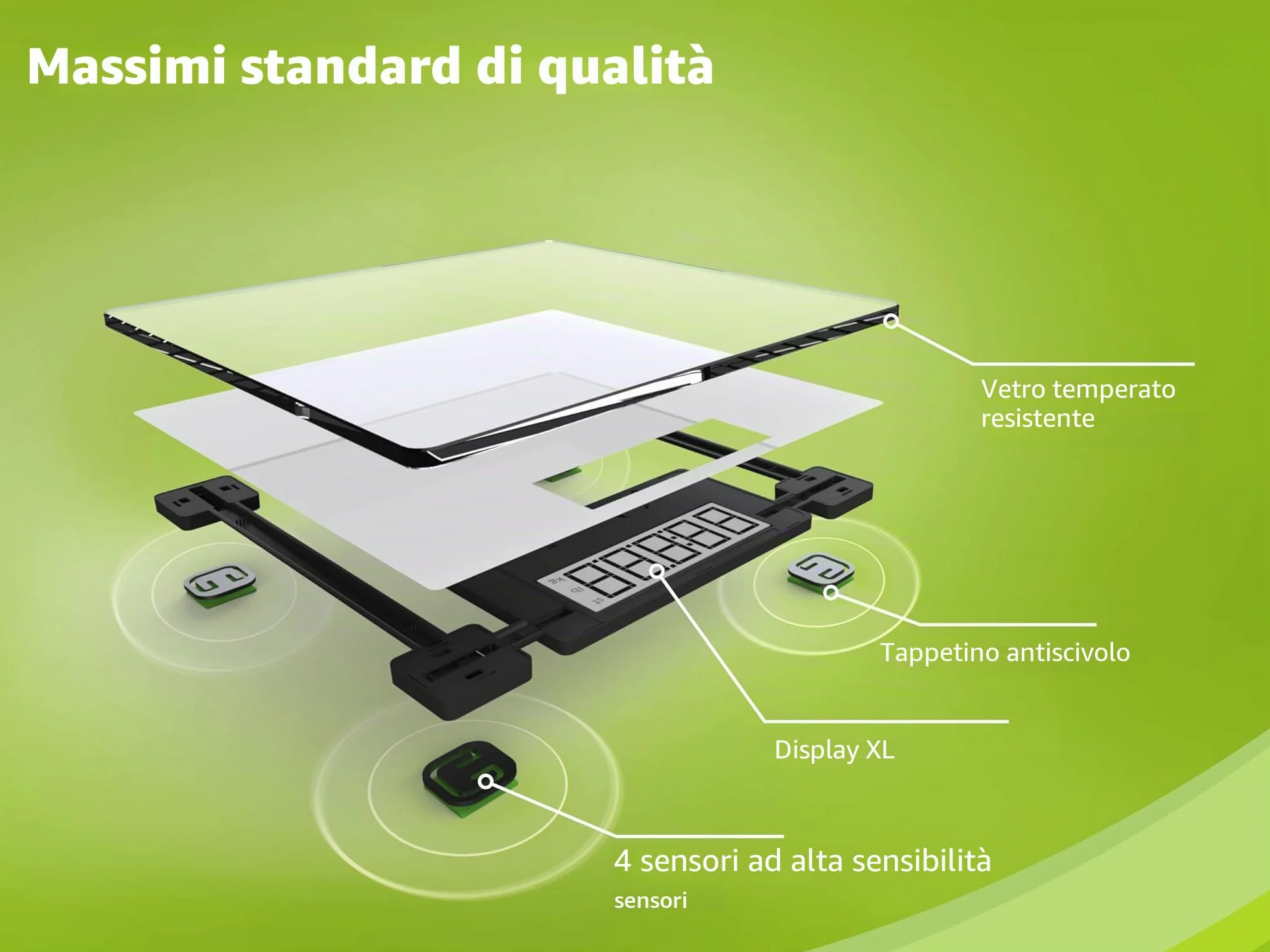Soehnle Style Sense Comfort 100 Bilancia Pesapersone, LCD, 180kg, Bianca, 35x34.5x3.5 cm