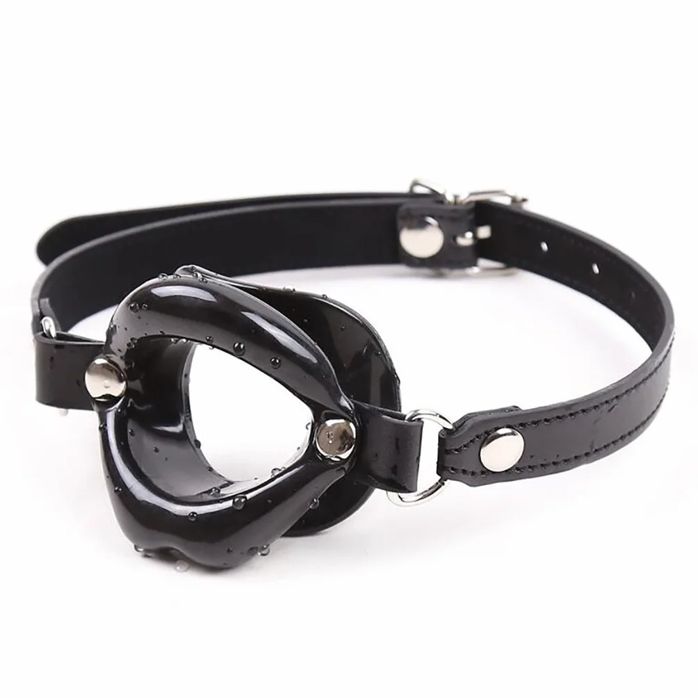 Bocchino aperto per sesso orale, BDSM, metallo, 4 colori, Black
