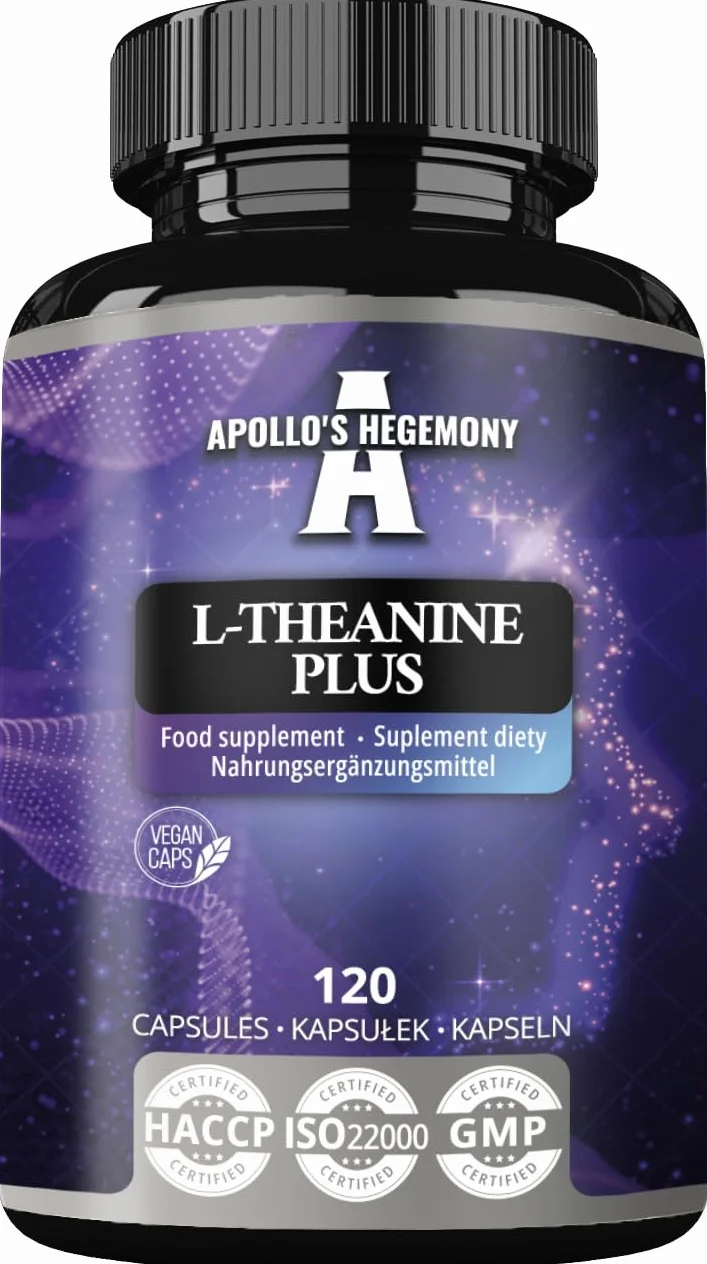 L-Teanina (98% estratto di tè verde) con Myo-Inositolo 300 mg - 120 capsule vegane - 4 mesi di fornitura - Supporta la chiarezza mentale e la gestione dello stress - da Apollo's Hegemony
