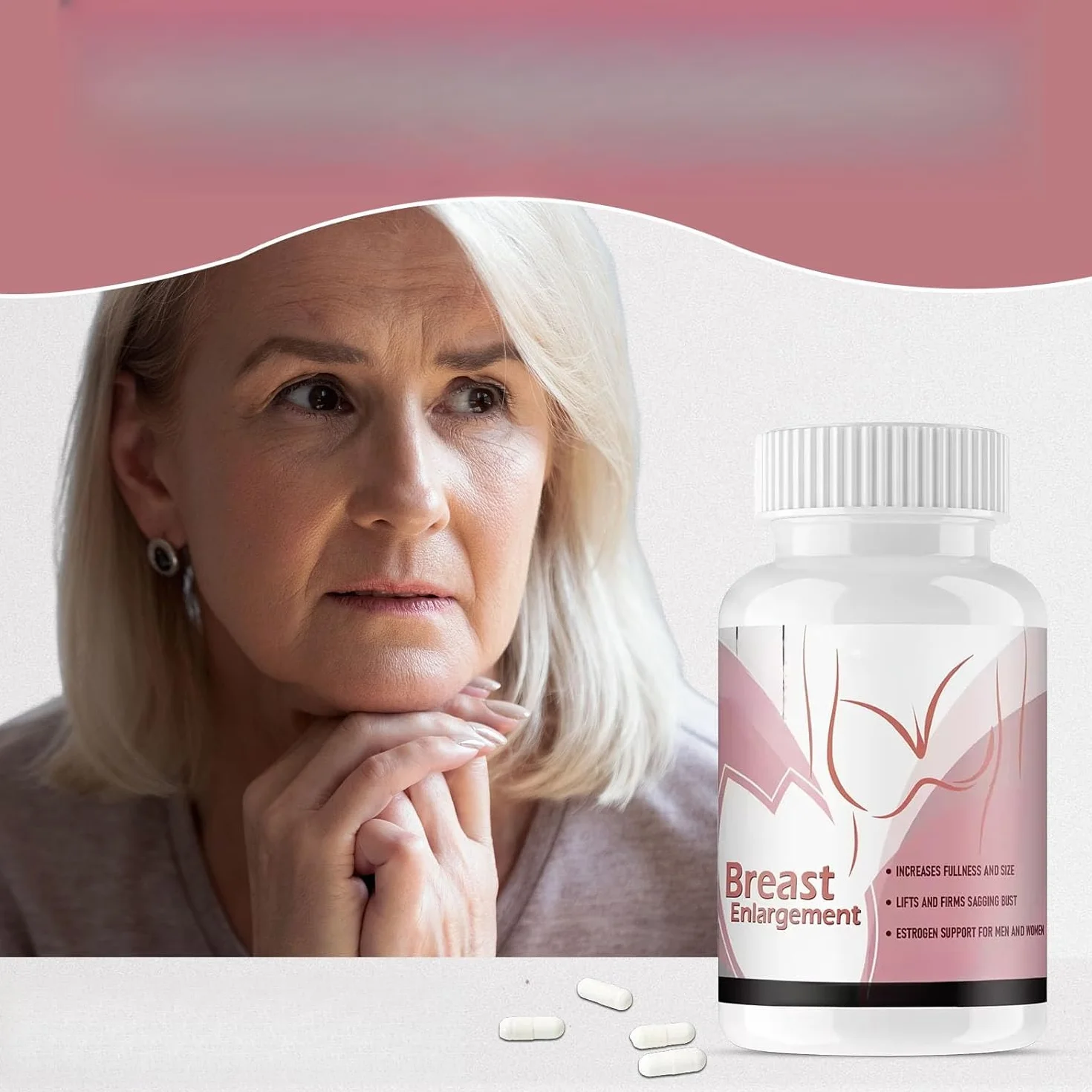 Capsule per l'aumento del seno: pillole naturali di estrogeni a base di erbe, alleviano la sindrome premestruale e il disagio della menopausa