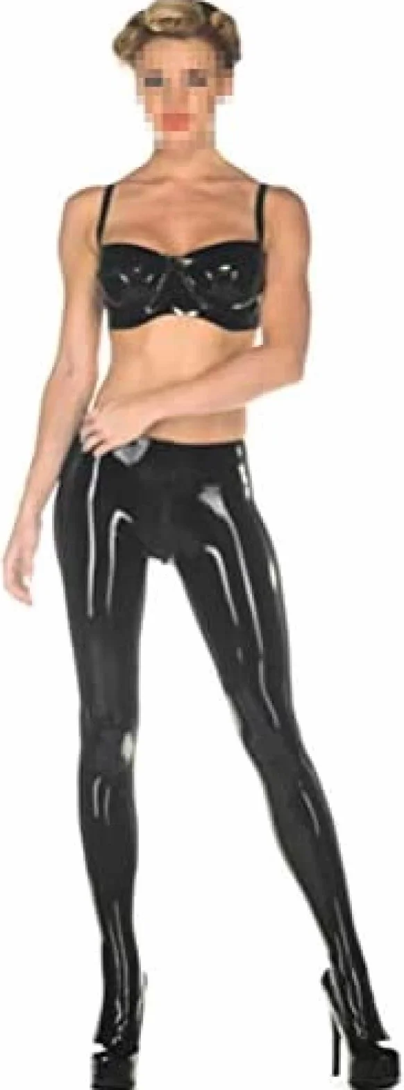 Latex Gummi Rubber Crotch Pantaloni Con Cerniera Rossa 0,4 Mm X-Piccolo
