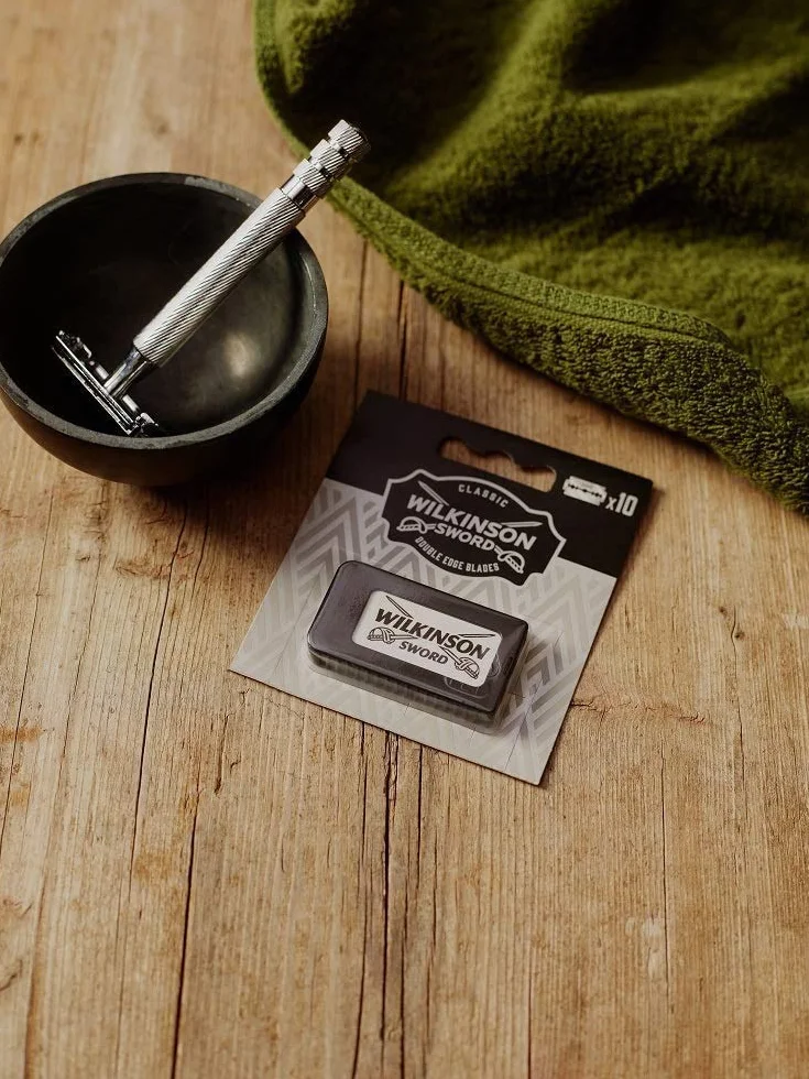 Wilkinson Sword - Lame Doppio Taglio Classic Premium Vintage Edition - Rasatura Barba Classica - Pack 10 Lame per Uomo