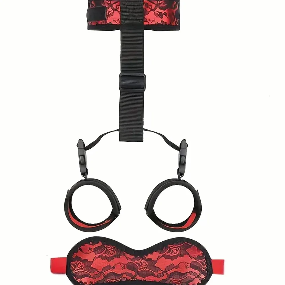 HAZURE Rêštráints Accessorio per Coppia da Donna Giocattolo Regolabile Sexy in Pelle, Rosso