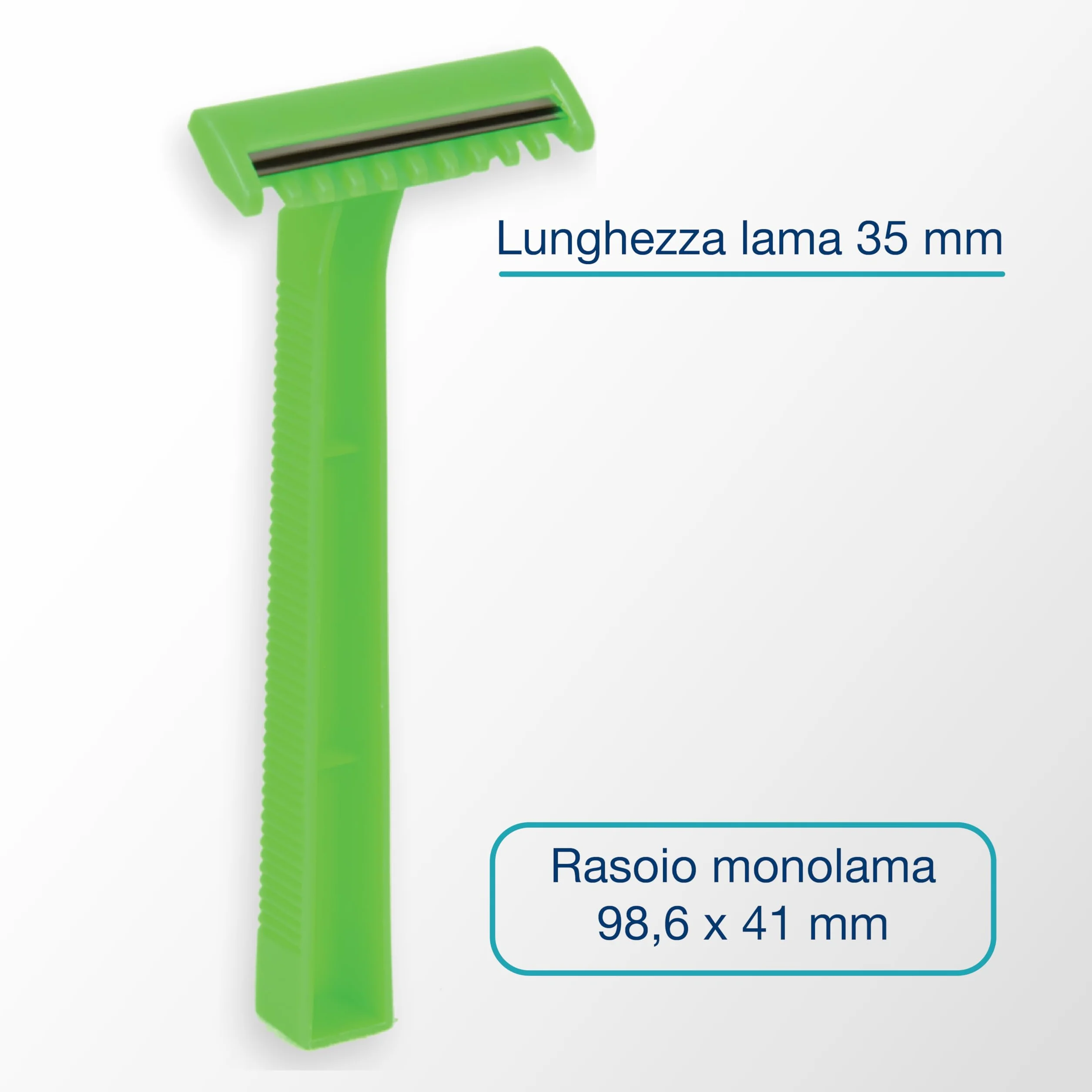 GIMA Rasoi chirurgici monouso non sterili lama acciaio inox bilama 100 pezzi