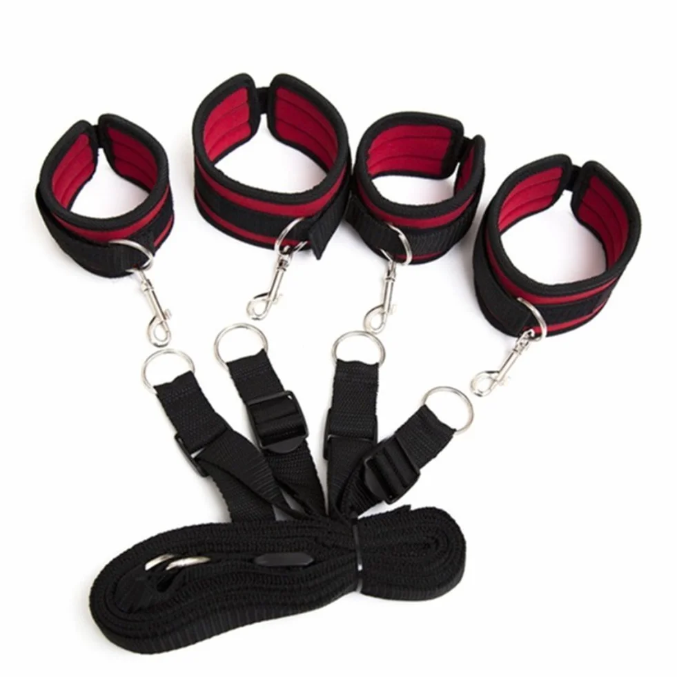 Bondage caviglie con manette per le mani, benda per gli occhi, per principianti e coppie, set di bondage, giocattolo sessuale SM