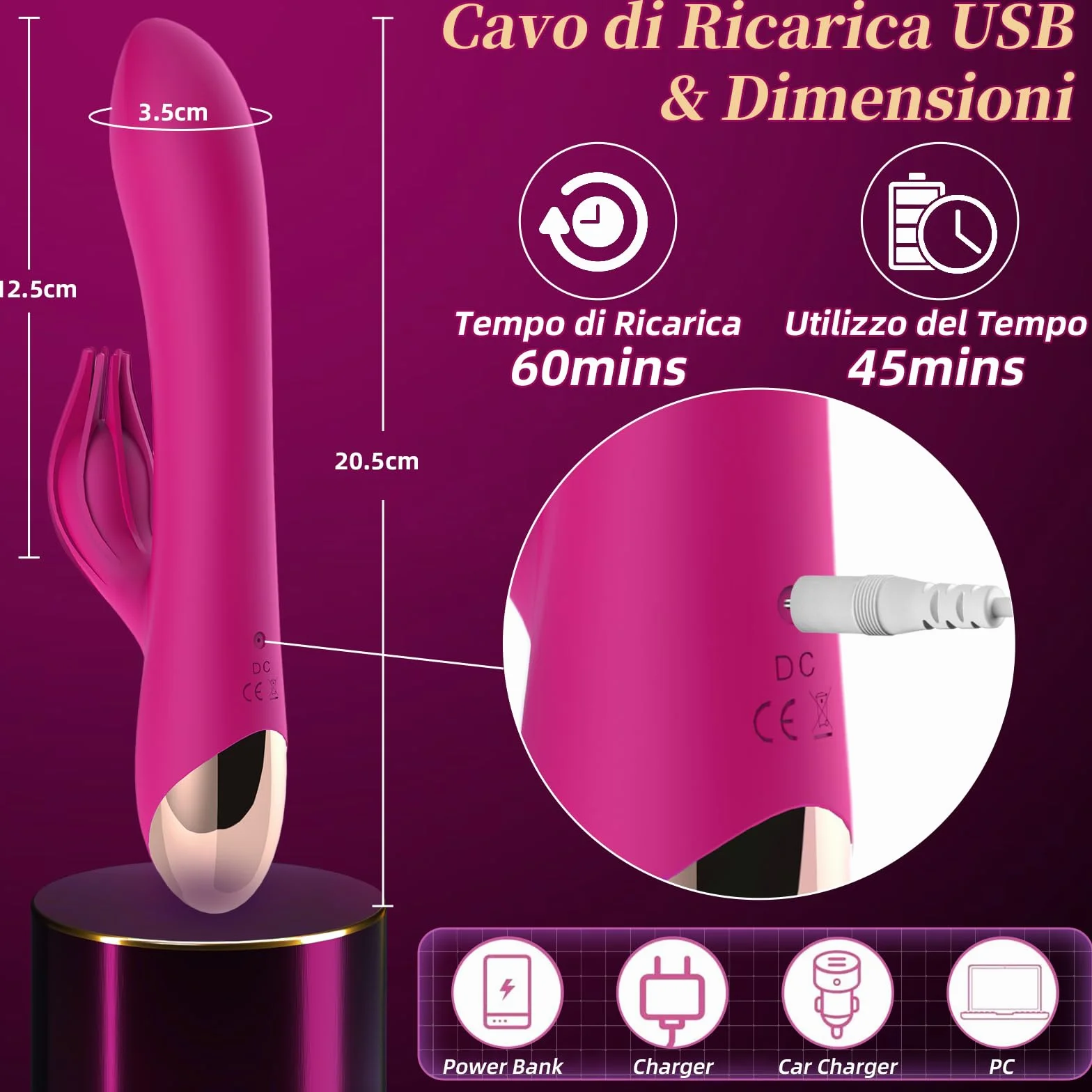 Vibratoreper Donna Professionale Clotoride Vibratore Rabbit 10 Modalità Dildo Realistico Sexytoysys Coppia Vibratoriper Donne Grandi Vibratori Clitoride Squirting Sex Toys Sessuali per Donna Pen(Rous)