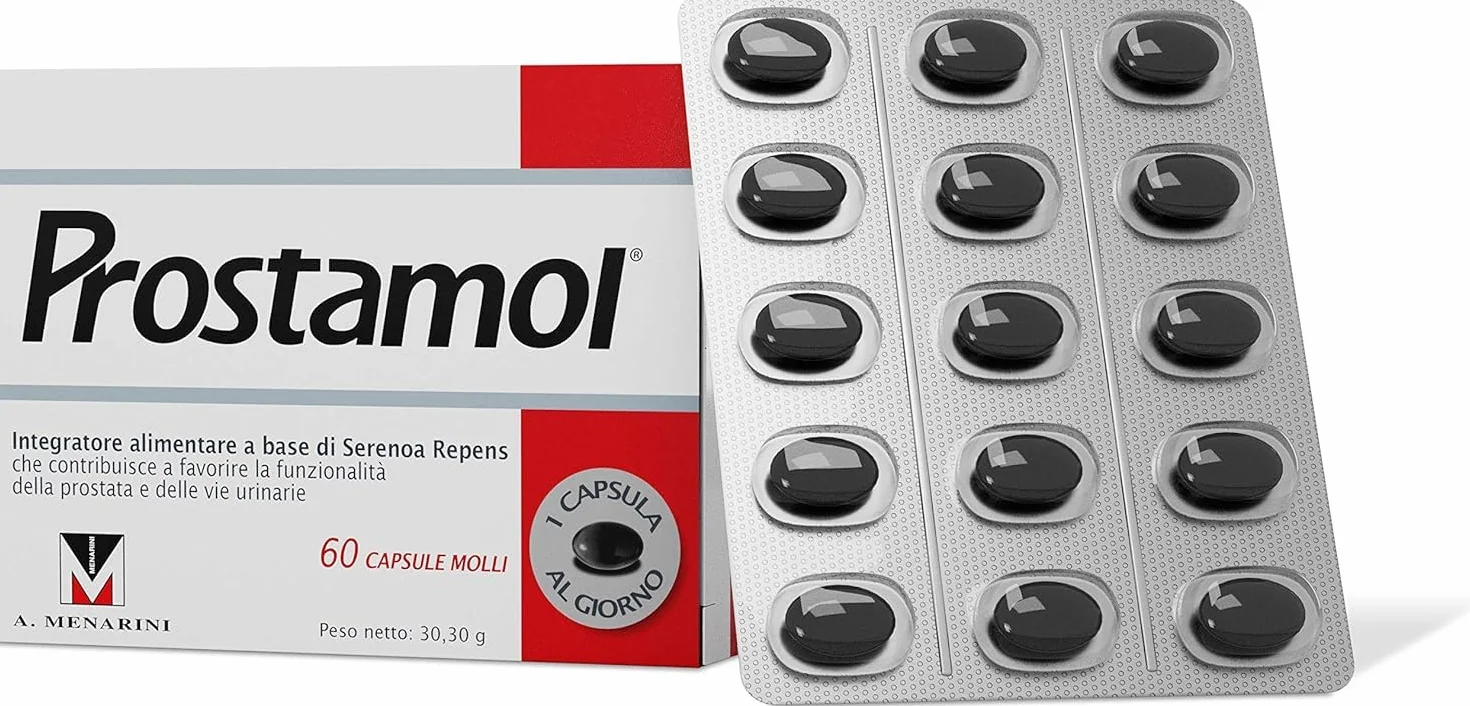Prostamol 60 Capsule Integratore Alimentare Serenoa repens 320 mg Prostata Vie Urinarie Senza Glutine