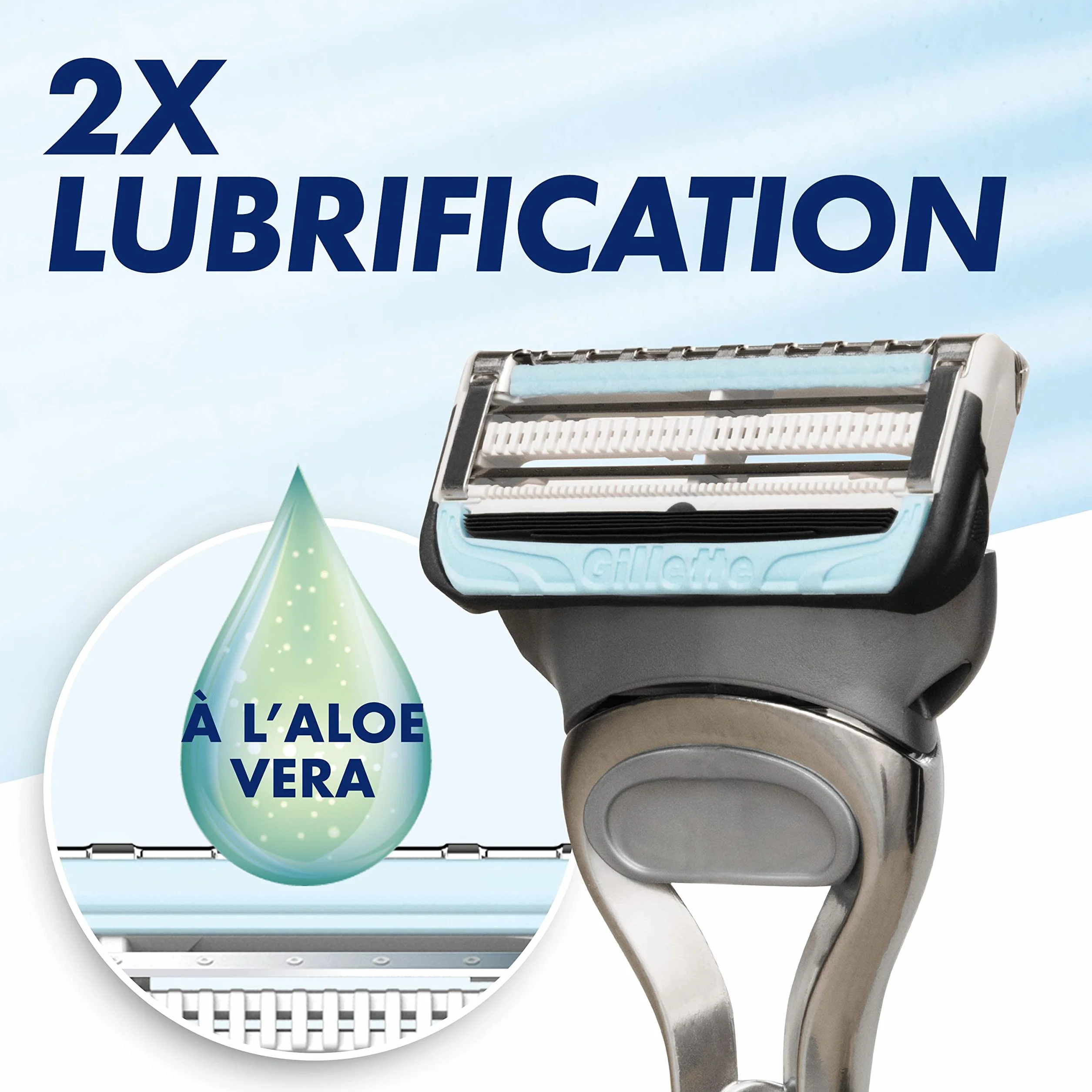 GILLETTE CONTOUR PLUS Lame Comfort con Striscia Lubrificante (Confezione da 2)