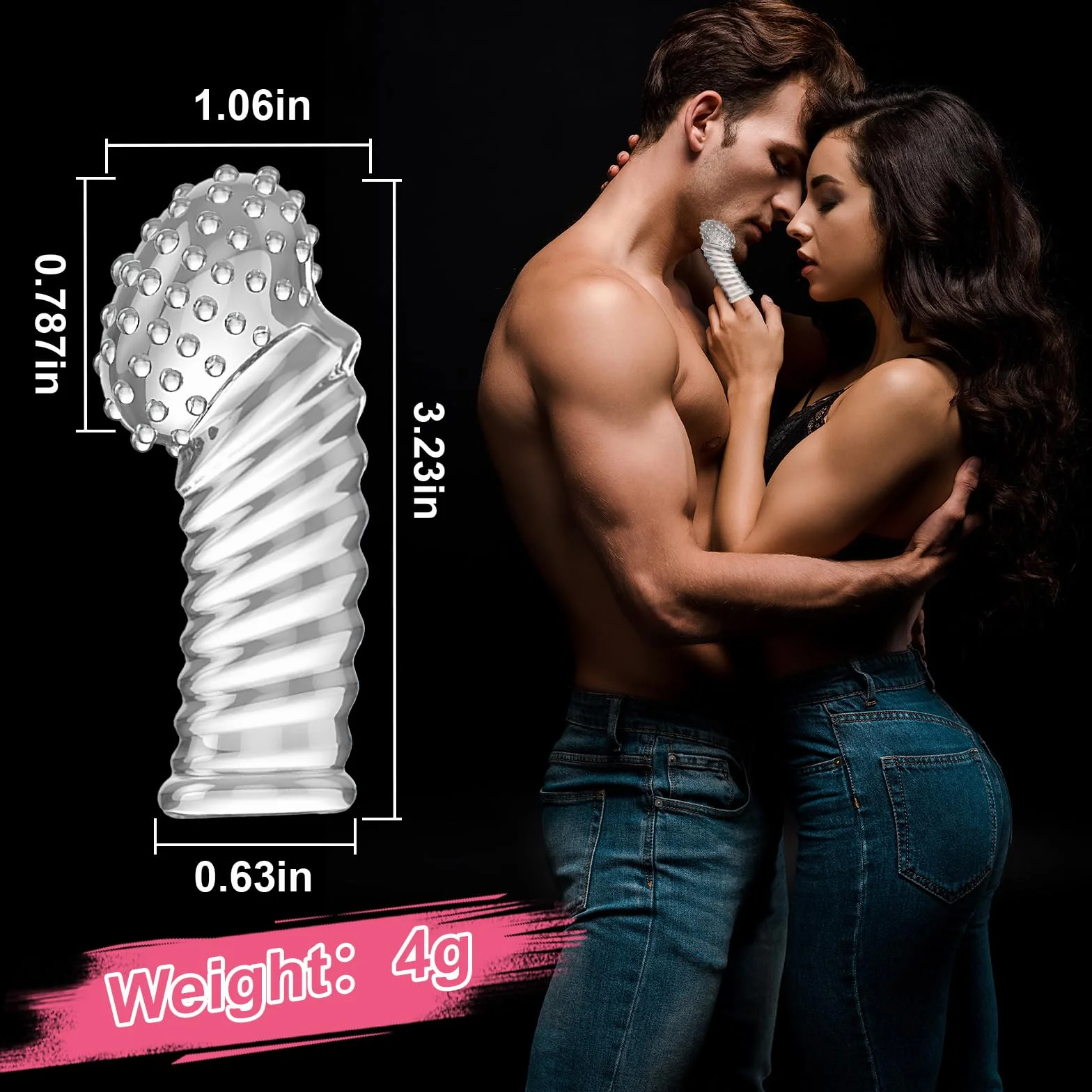 Qoosea Fingerhüllen Sexfinger Kitzler Penisscheide Fingerspitze Finger Penis Hülle für Sie Klitoris G-Punkt A-Punkt Erotikspielzeug für Männer Frauen Paaren Intensiv Sex Spaß