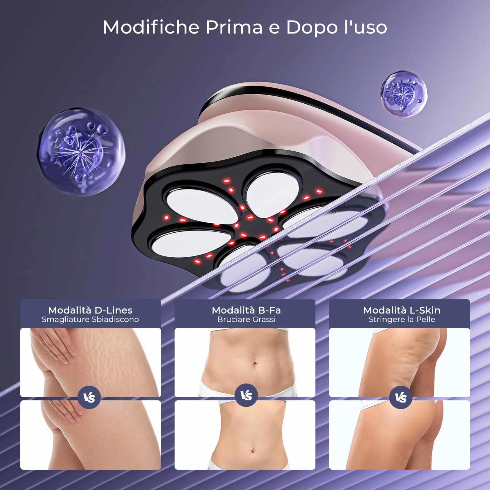 Massaggiatore Anticellulite Professionale, Efficacia Clinicamente Testata, Massaggiatore Anticellulite Elettrico per Uomini e Donne per Massaggio Vita, Addome, Glutei, Braccia, Gambe e Schiena