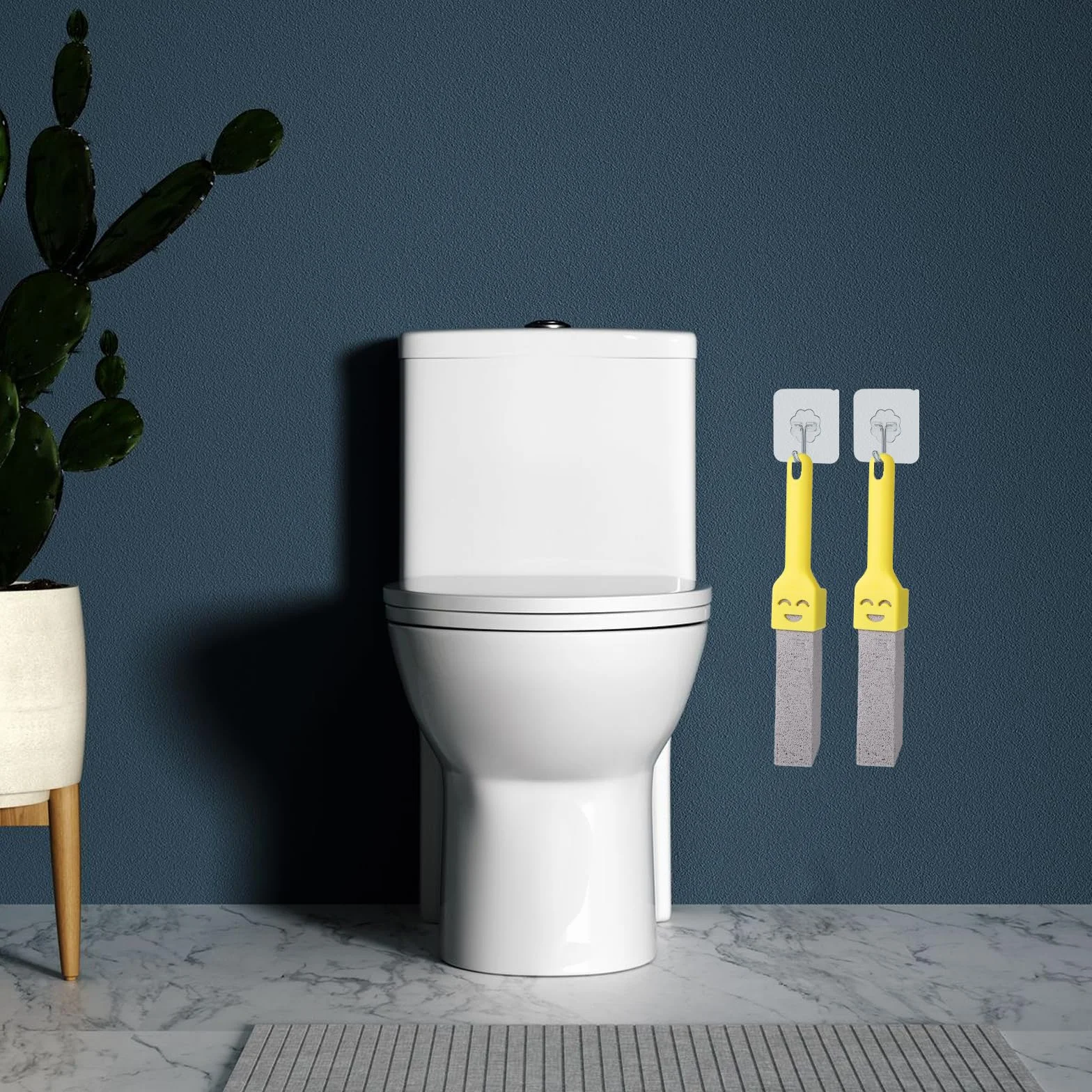 Xmart 6 pezzi Pietra Pomice Detergente per WC con 2 Manici 2 Ganci