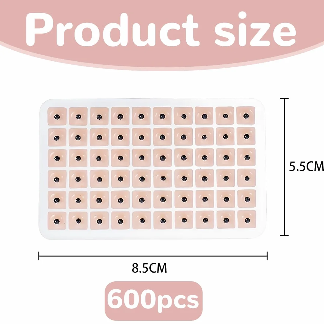 Ear Seeds 600 Pezzi Semi Agopuntura Auricolare Monouso Carta Rosa Dimensioni Standard Kit Digitopressione Multifunzionale Terapia
