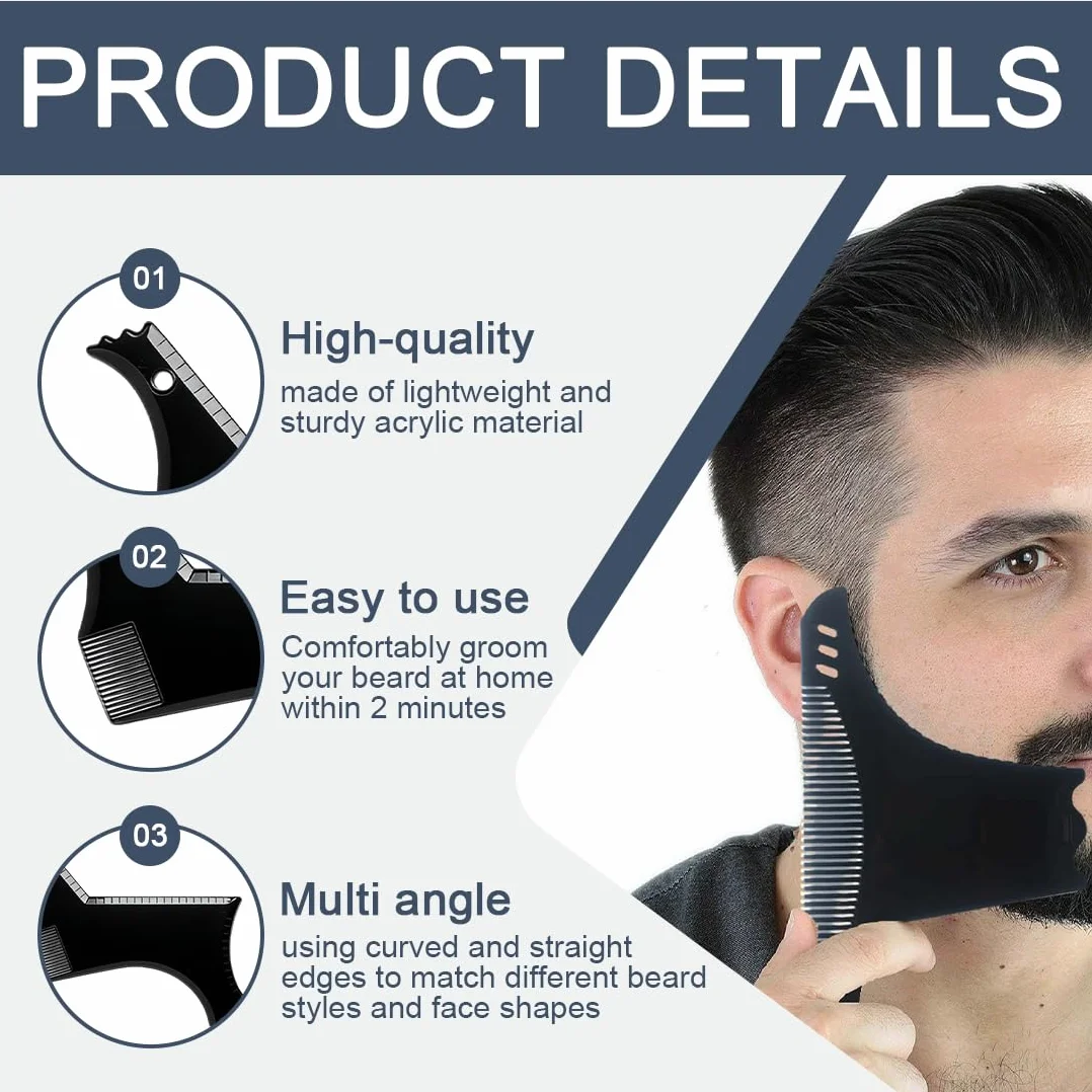 Modello per Barba 3 Pezzi con Pettine per Styling