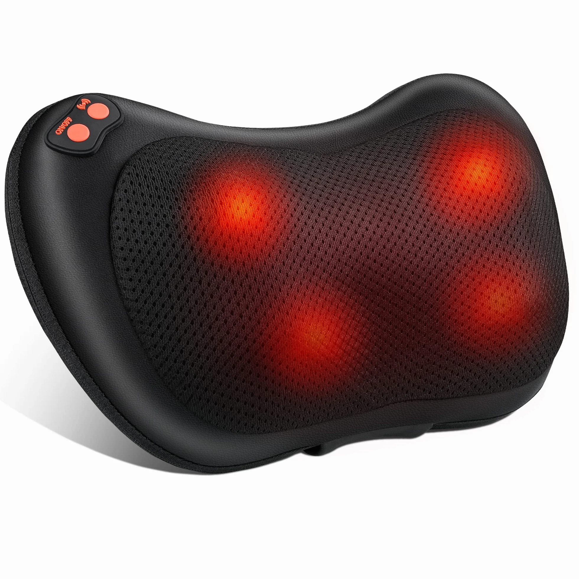 Cuscini per Massaggi Elettrici Cuscino Massaggiante Shiatsu per 3 Velocita con Cambio di Direzione e 4 Nodi di Massaggio per Collo dei Rilassarsi Muscolare Adatto a Casa Ufficio Come Regalo