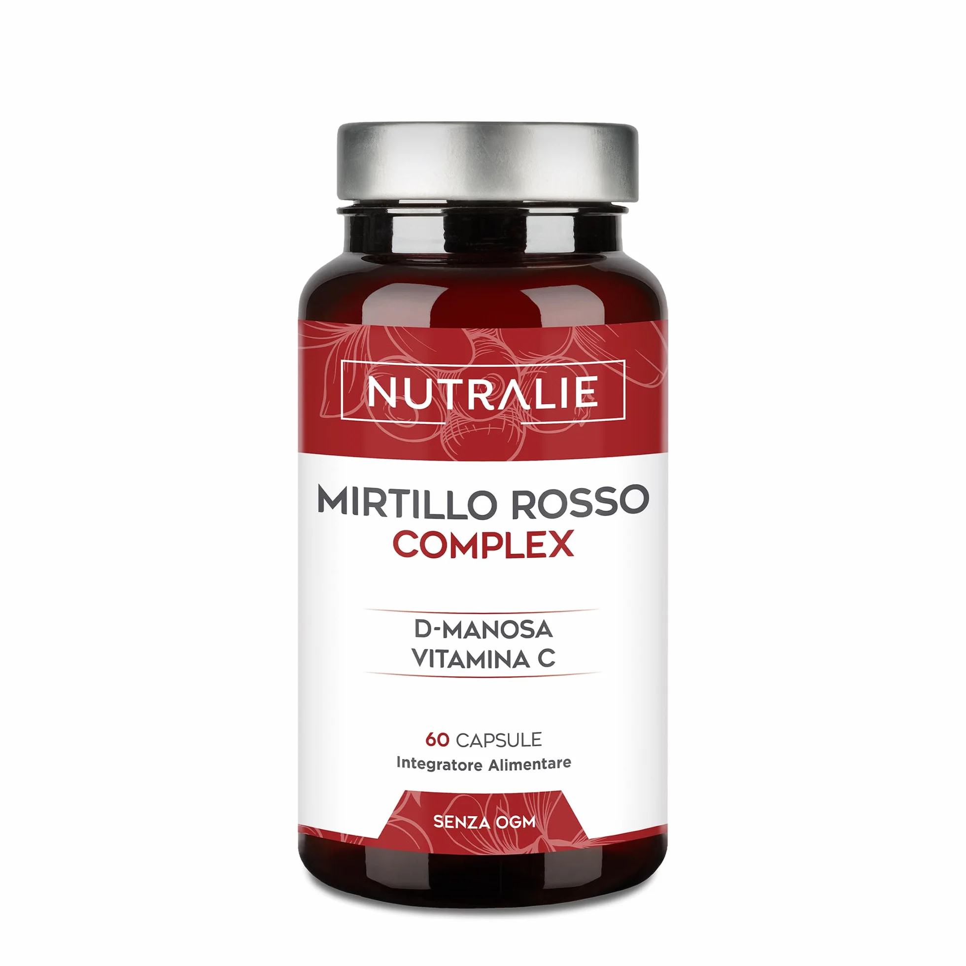 Mirtillo Rosso Americano - Vitamina C, D-Manossio e Ibisco Zenzero - Mirtillo Rosso - Cranberry Complex 60 Capsule Nutralie