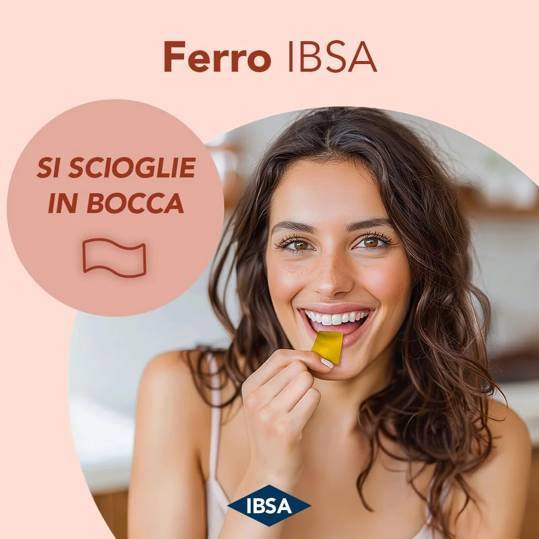 Ferro IBSA | 20 Film Orodispersibili. Integratore alimentare a base di Ferro e di Acido Folico che contribuiscono alla normale funzione del sistema immunitario e a ridurre stanchezza