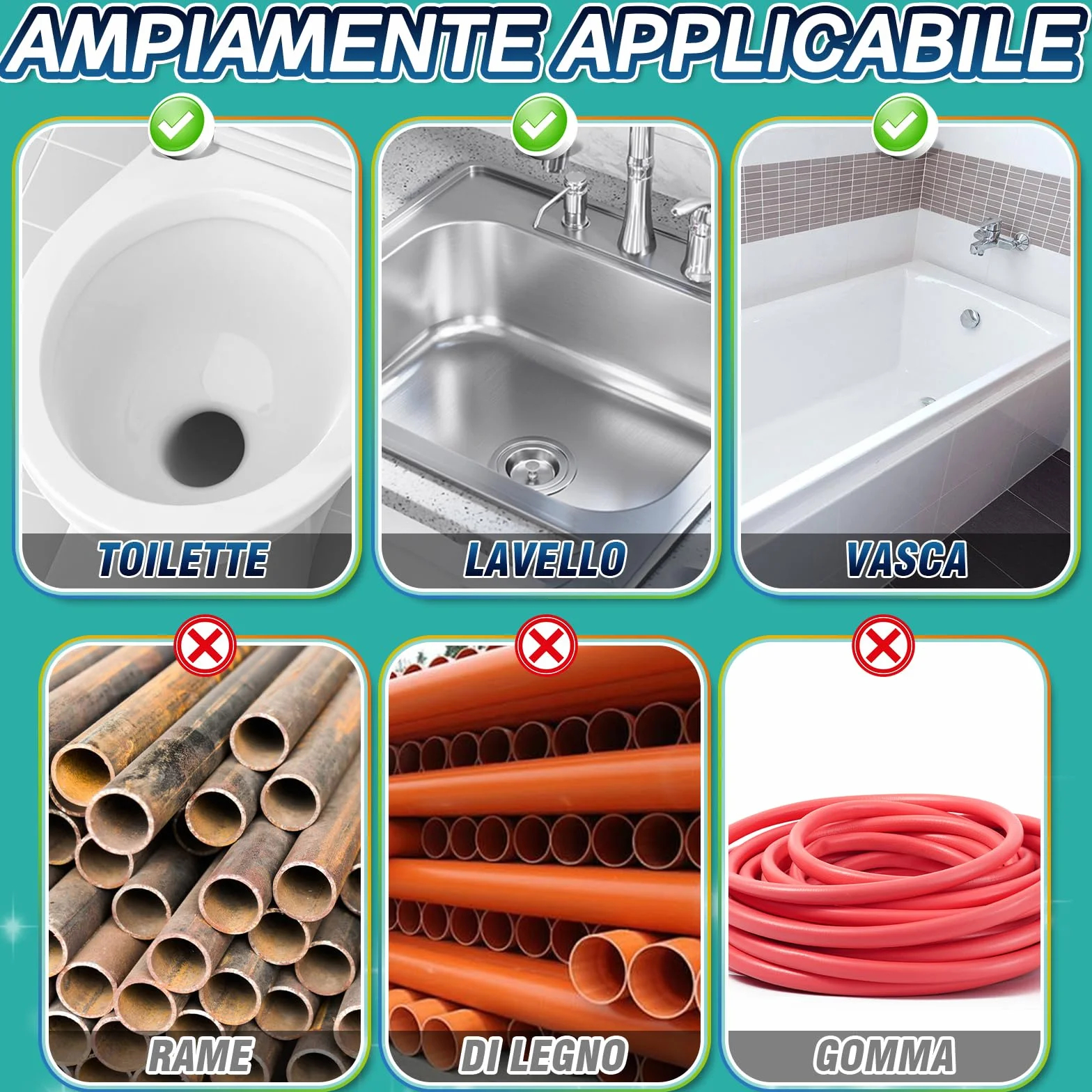 Pastiglie Deodorante Bagno Elimina Odori Scarichi, 25 Compresse per WC e Lavandini
