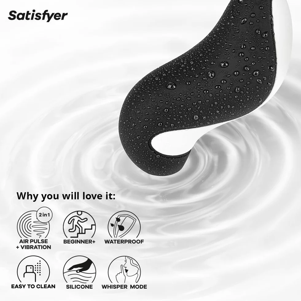 Satisfyer Orca Vibratore a Onde di Pressione | Doppio Sex Toy con 2 Motori per una Stimolazione estrema | Impermeabile IPX7 | Sex Toys per Donne dal Design simpatico | Stimolatore sessuale Vibratori