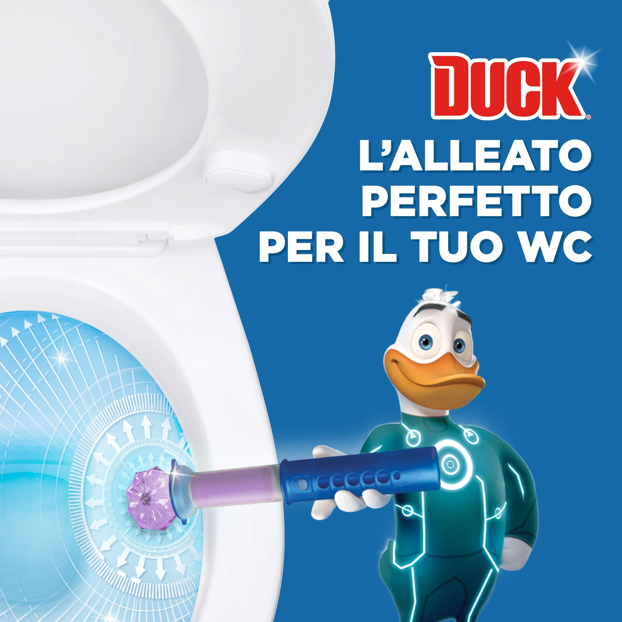 Duck Fresh Discs - Base per Dischi Gel Igienizzanti WC, Fragranza Lavanda- Formato Scorta 5 Applicatori, 30 dischetti
