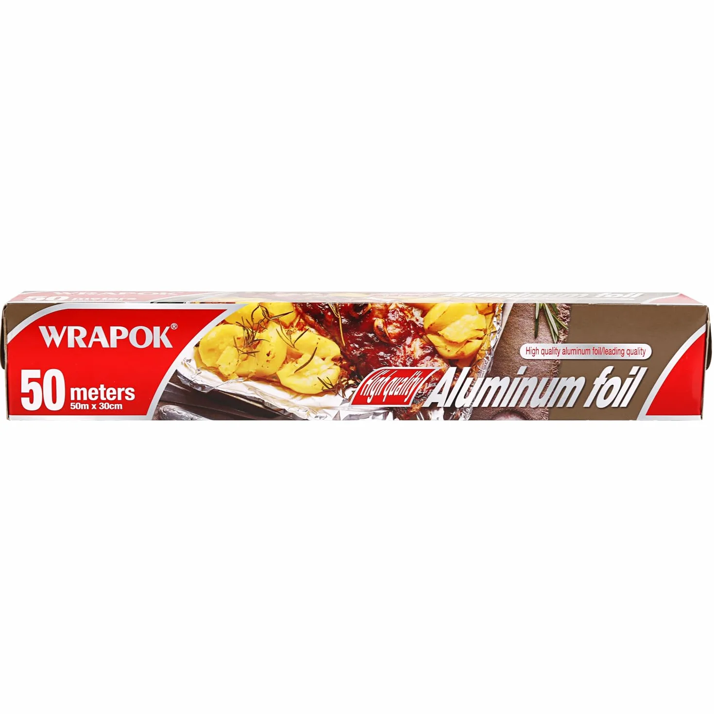 1 x foglio di alluminio da cucina in alluminio per catering, cottura, servizio di ristorazione, foglio di alluminio per barbecue, cucina, grigliate, arrostire - 30 cm x 50 m