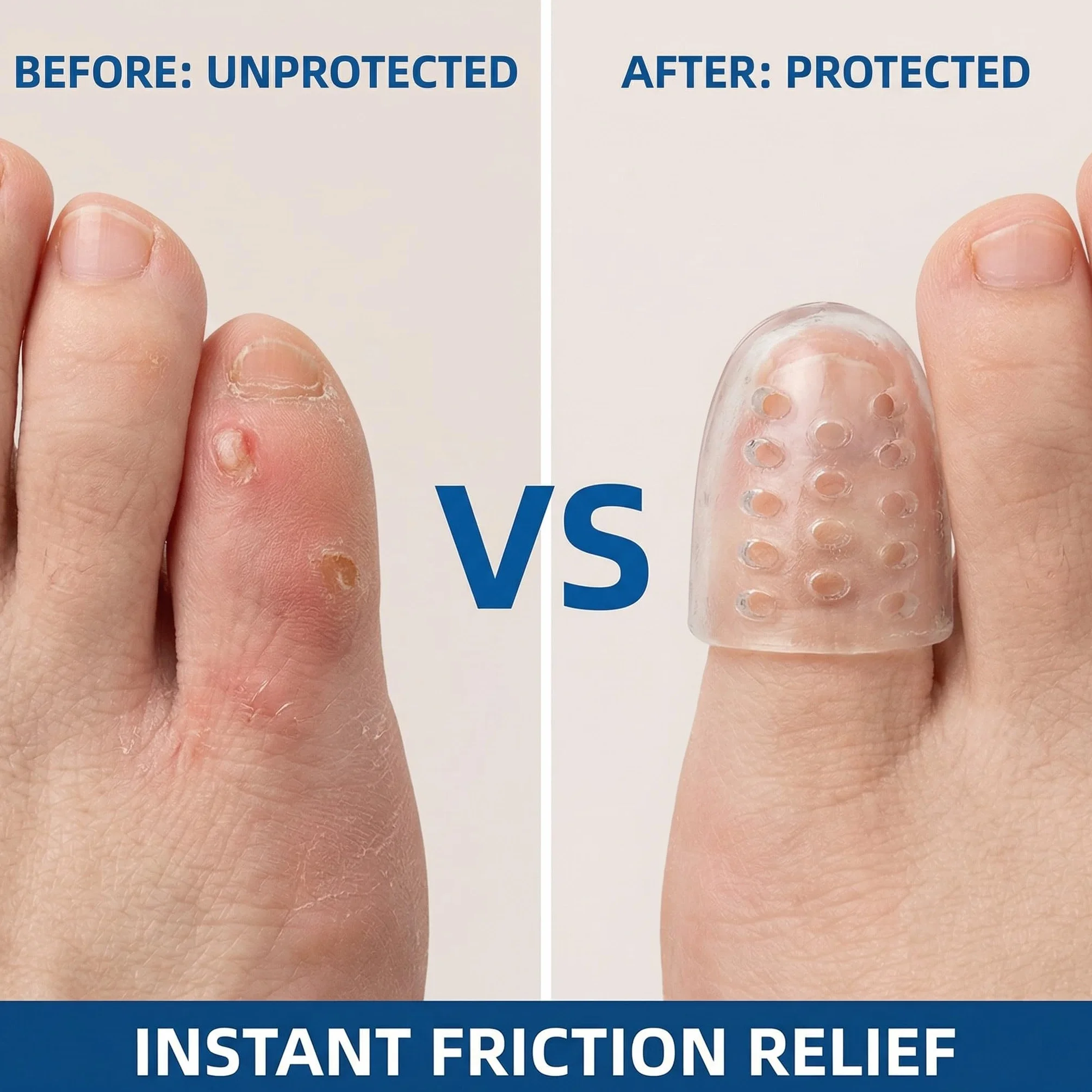60 Pezzi Proteggi Dita Piedi in Silicone, Protezione Mignolo Piede Trasparente e Traspirante, Copri Dita Piedi per Prevenire Vesciche, Calli e Occhi di Pernice, Silicone Morbido ed Elastico