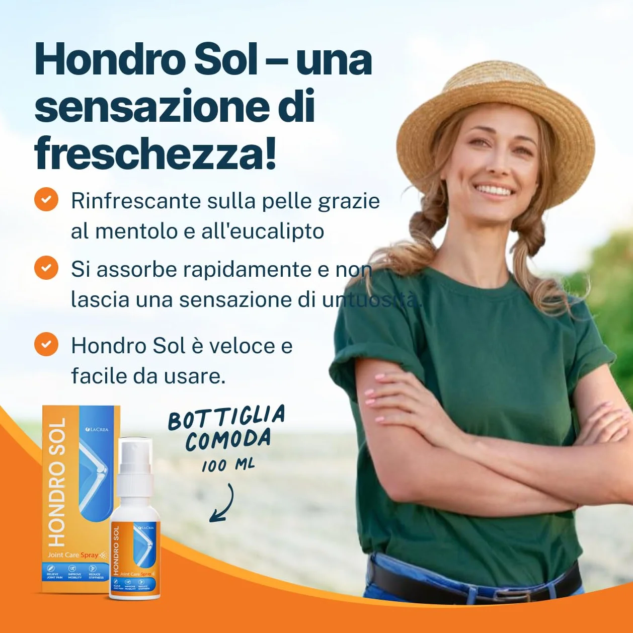 Spray naturale per la pelle, Aesculus Hippocastanum (Horse Chestnut) Seed Extract & Mentolo – 100 ml