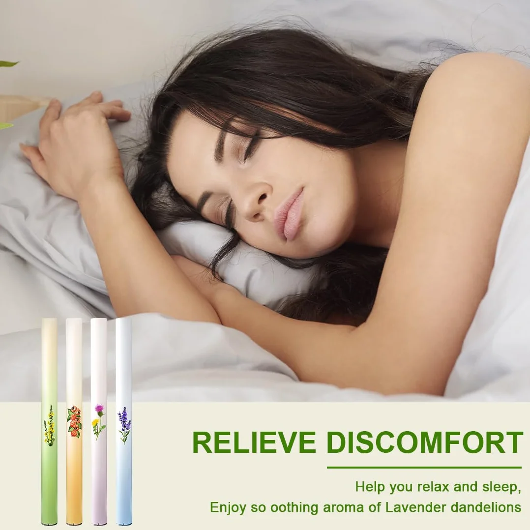 Aromatherapy Inalatore,4 pcs Penna Aromaterapia Erbe Polic Puliti Insalatore Con Tripli Estratti Piante