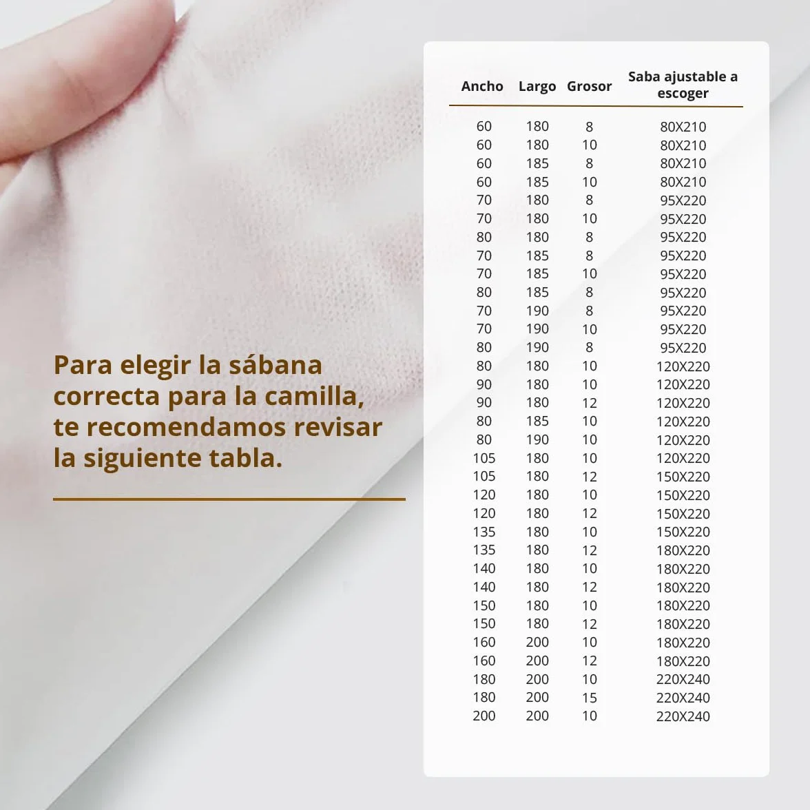 XARA Lenzuola letto regolabili in TNT usa e getta 80 x 210 cm 20 g Confezione da 20