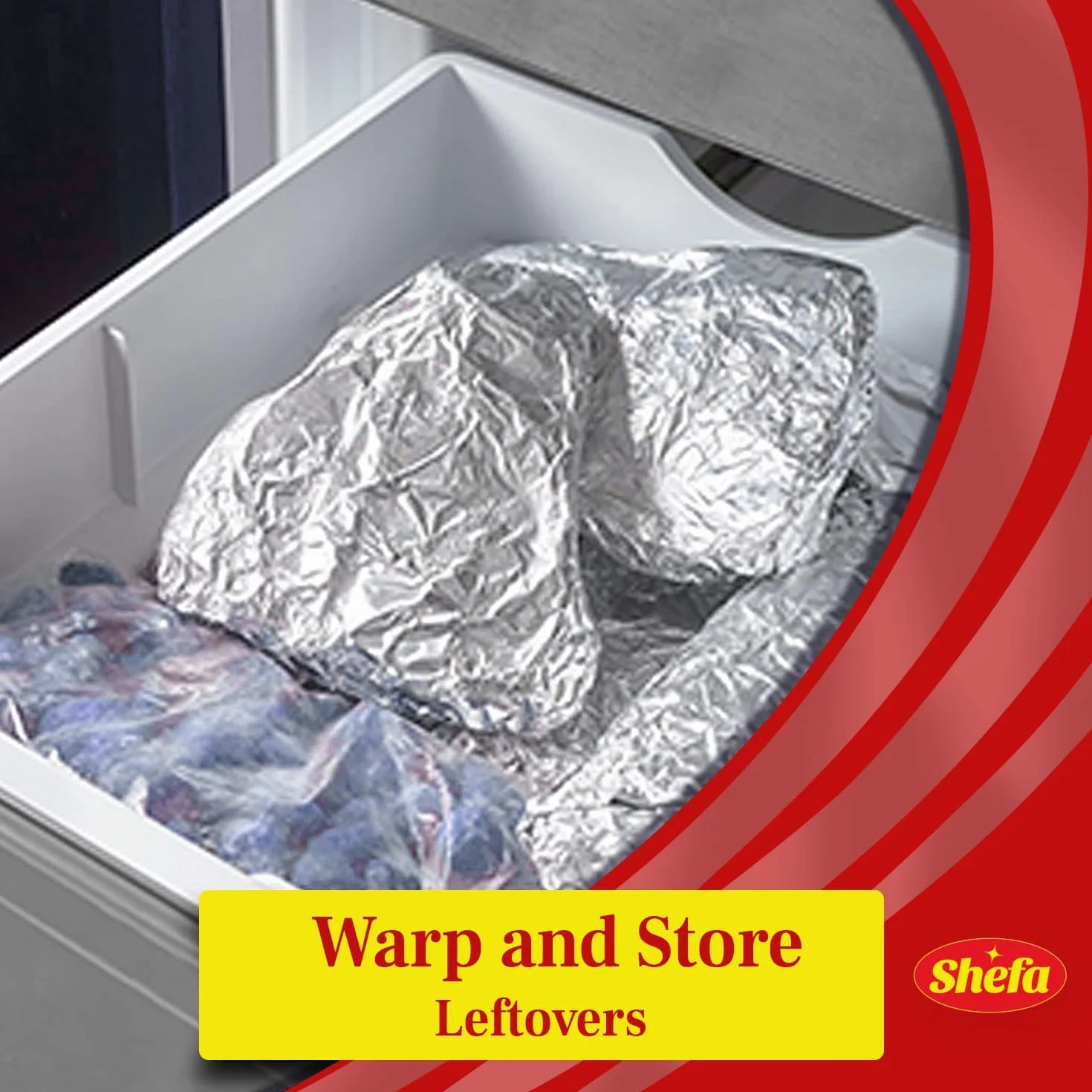 Shefa Rotolo di alluminio 45 cm x 50 m 18 micron - Foglio da cucina resistente e riciclabile