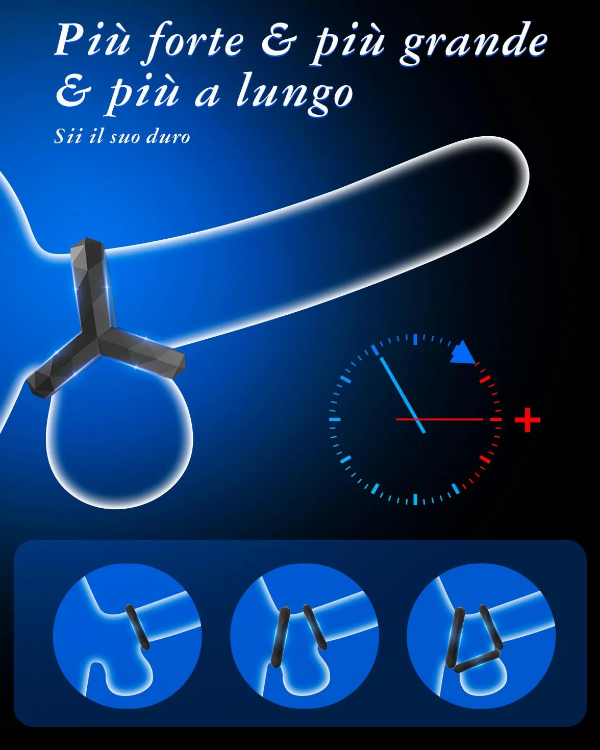 Anelli del Pene in Silicone 8 Dimensioni Regolabile Giocattoli per Adulti Uomini