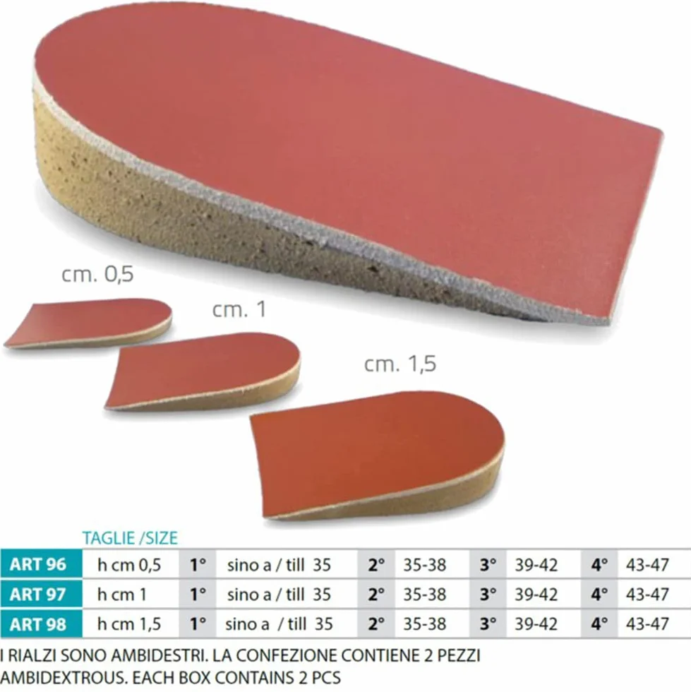 Orione OK PED Safte Rialzo tallone per dismetria h 1,5 cm 1 paio Size 35-38
