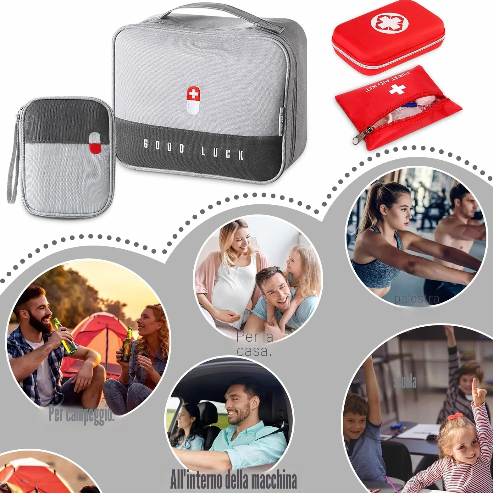 JOYBOY Kit di Pronto Soccorso Borsa Impermeabile Alta Capacità Porta Medicine da Viaggio